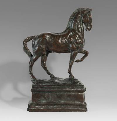 Cheval avec grand soubassement, étude pour le Monument au général Alvear