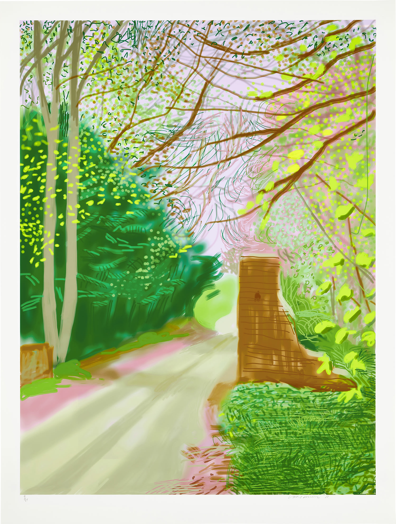 David Hockney — The Arrival of Spring in Woldgate, East Yorkshire in 2011 (twenty eleven) - 17 April