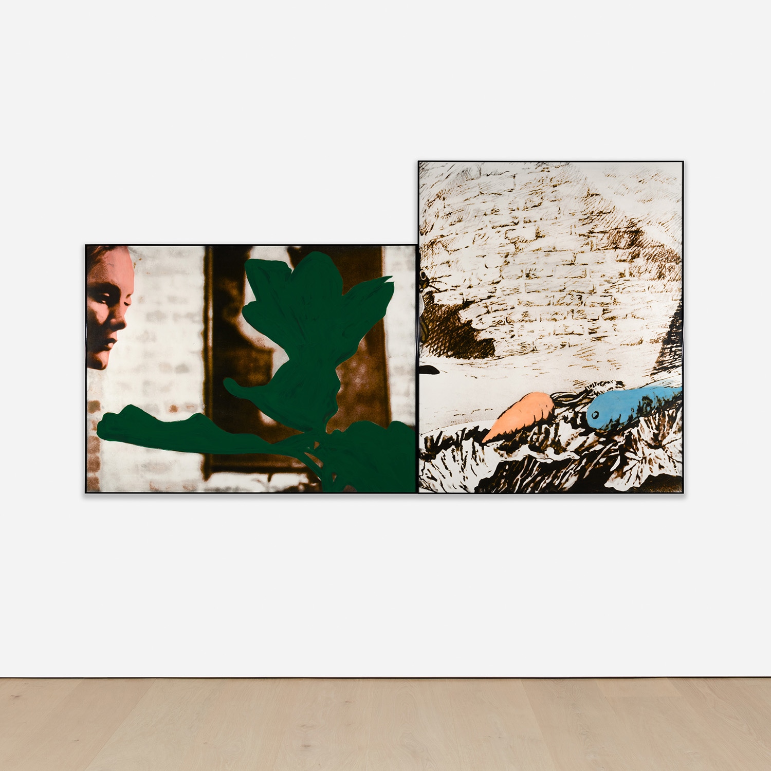 John Baldessari — Woman Looking at Plant (With Two Carrots)