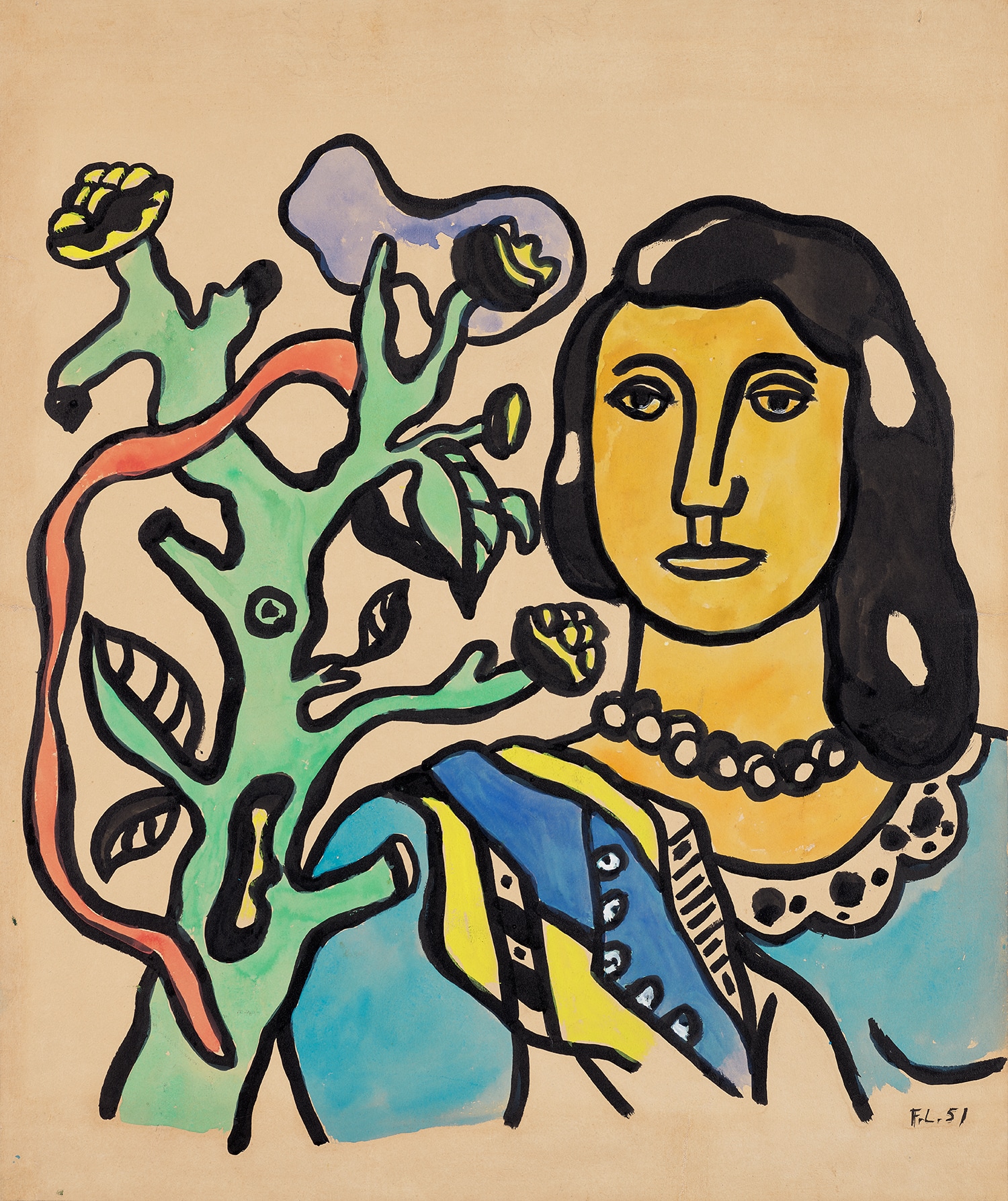 Fernand Léger — Jeune fille à la branche