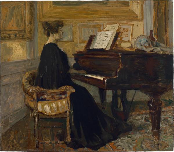 Mme Arthur Fontaine au piano