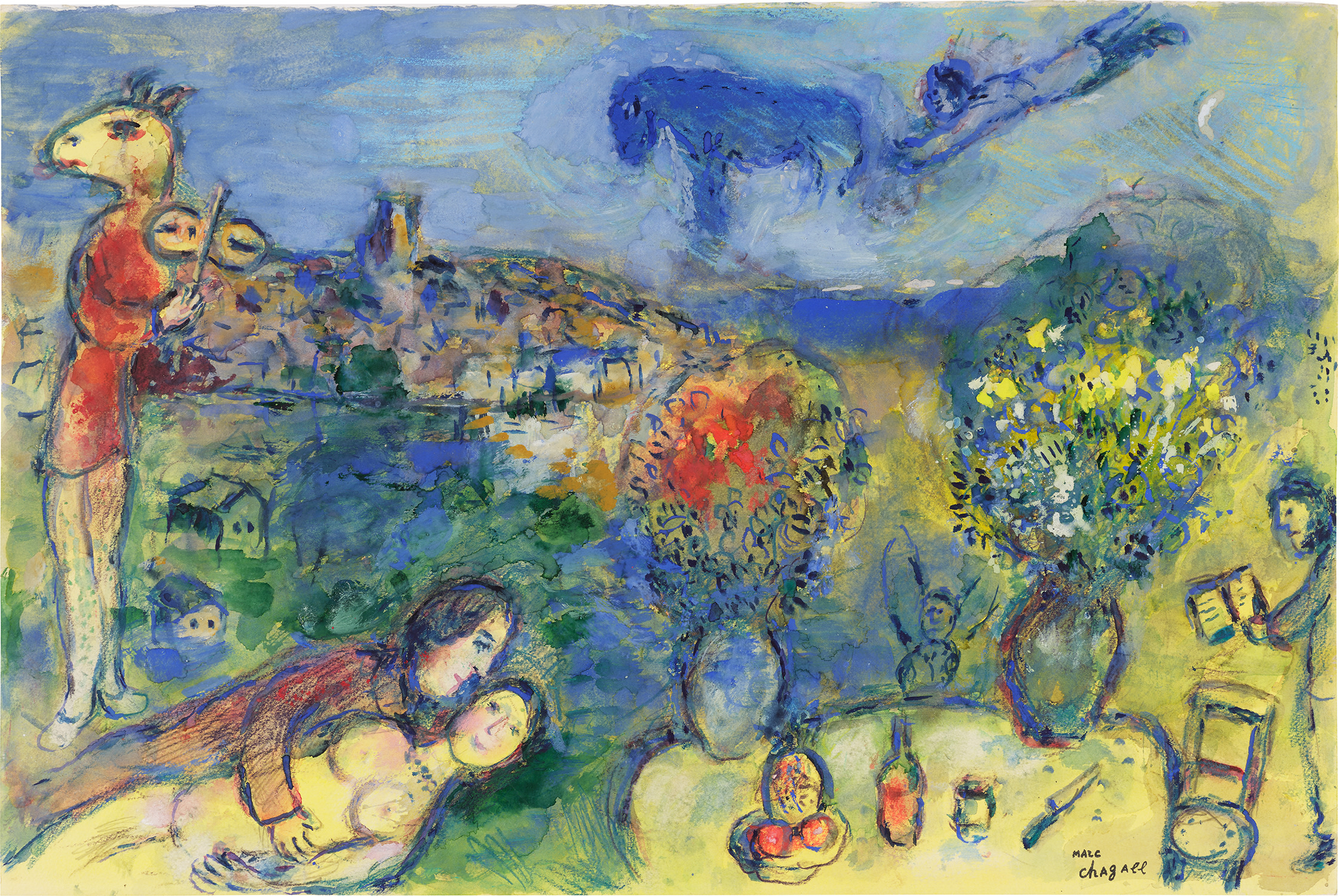 Marc Chagall — L'Âne Musicien à Saint-Paul
