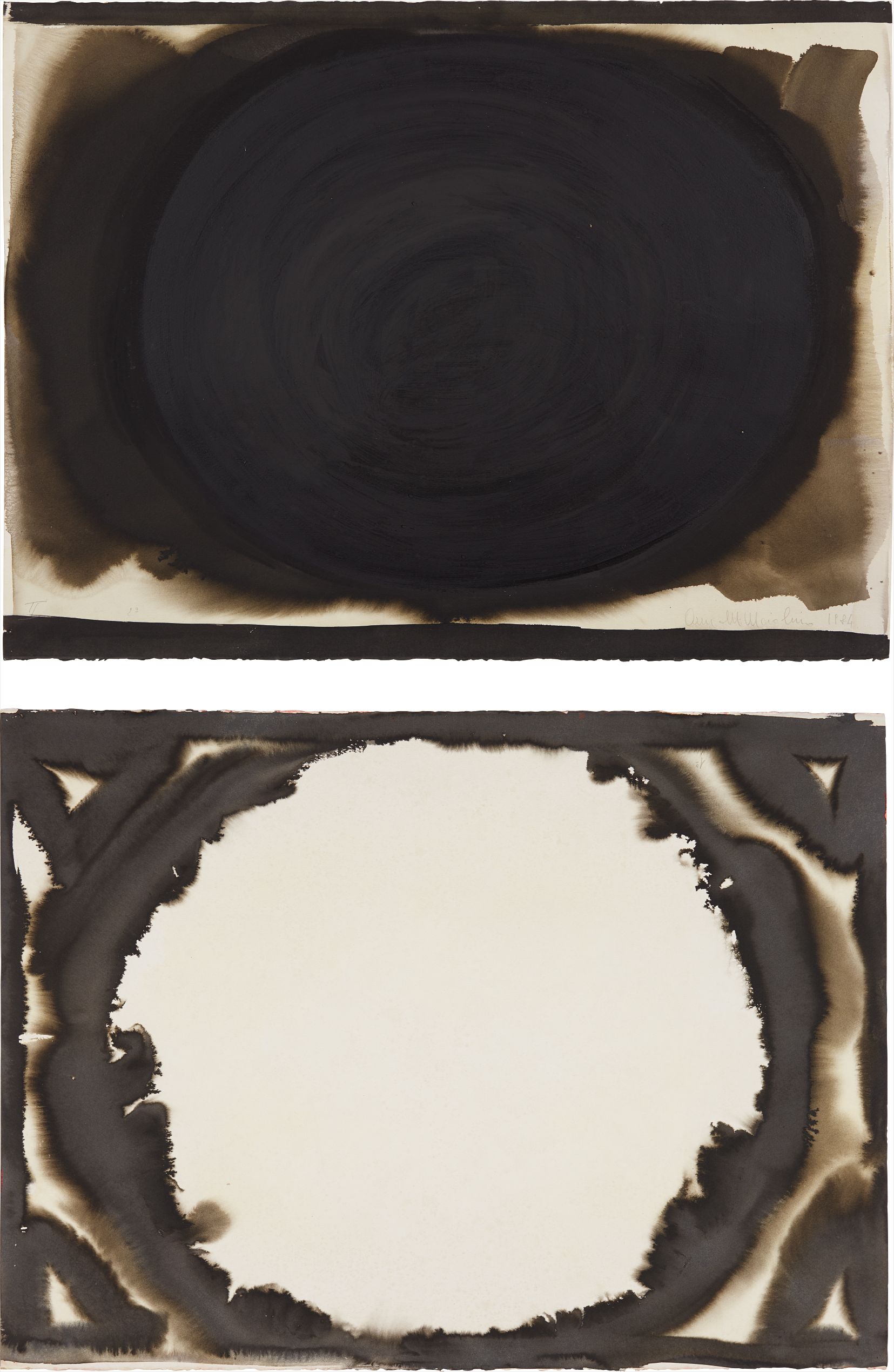 Two works: Composição Série Aguadas