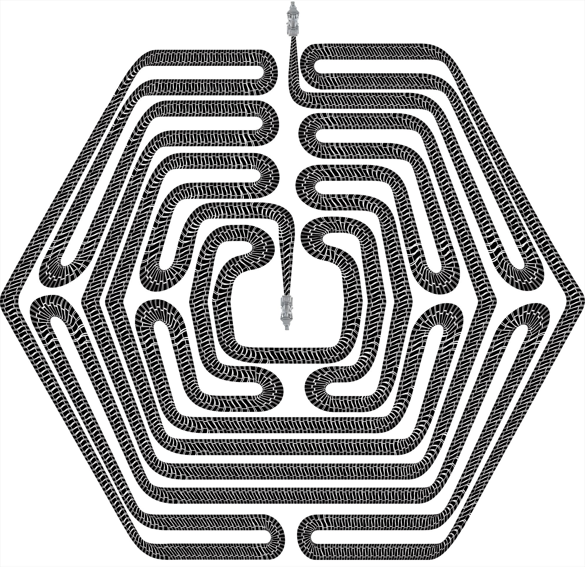 Regina Silveira — Track series (Snake 2)