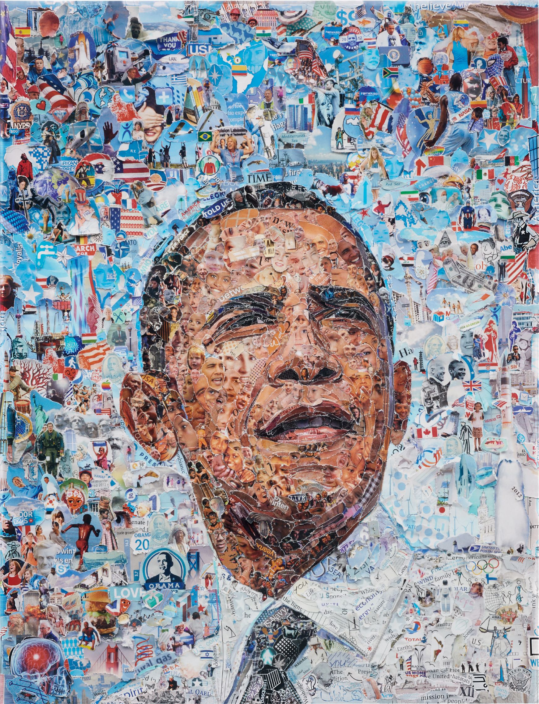 Vik Muniz — Obama (from the series 'Pictures of Magazine 2')