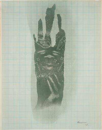 “When I lie down on the paper which is first placed on the floor, I have to carefully decide how to get up after I have made the impression that I want. Sometimes I lie there for perhaps three minutes or even longer just figuring out how I can get off the paper without smudging the image that I’m trying to print.” - David Hammons