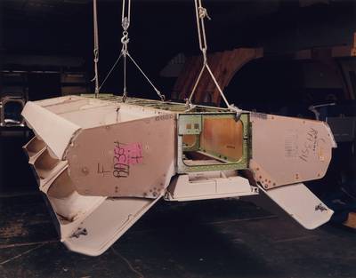 Boeing Retrofit, Overhead Storage Bins, 1970, For Boeing Model 747-200 B / (Open / Color) / Aeromock-Ups, Inc. / North Hollywood, California / August 6, 1997