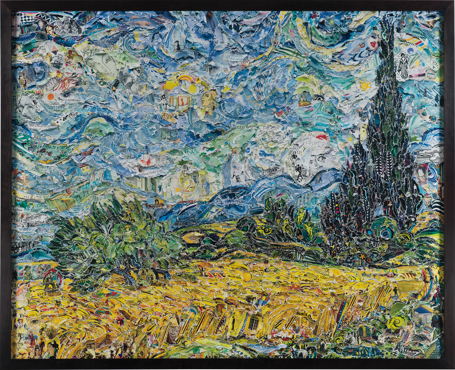 Vik Muniz — Wheat Field with Cypresses, after Van Gogh from Pictures of Magazines 2