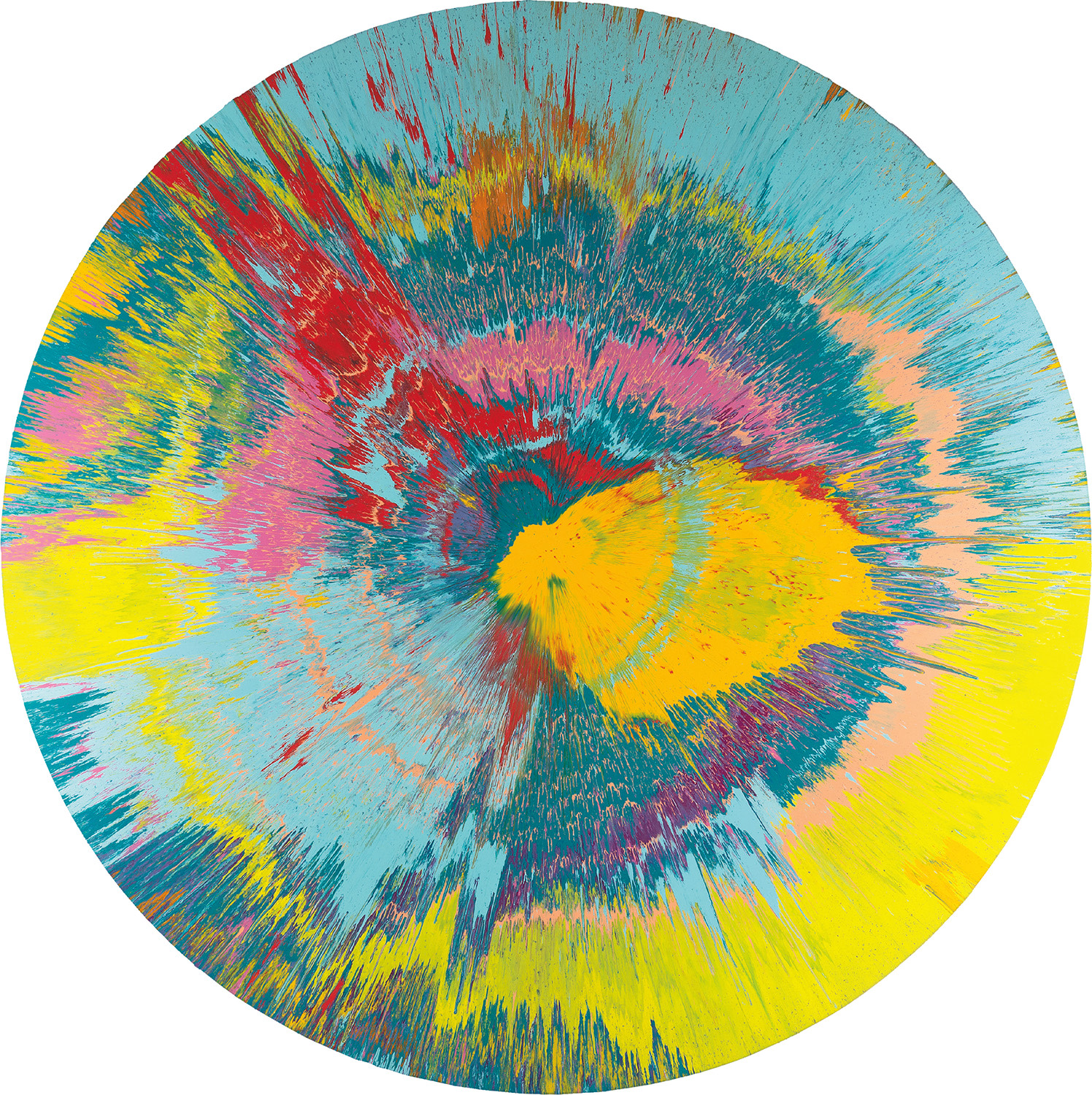 Damien Hirst — Beautiful, Flaming Lips Day, Form of a Shell Painting