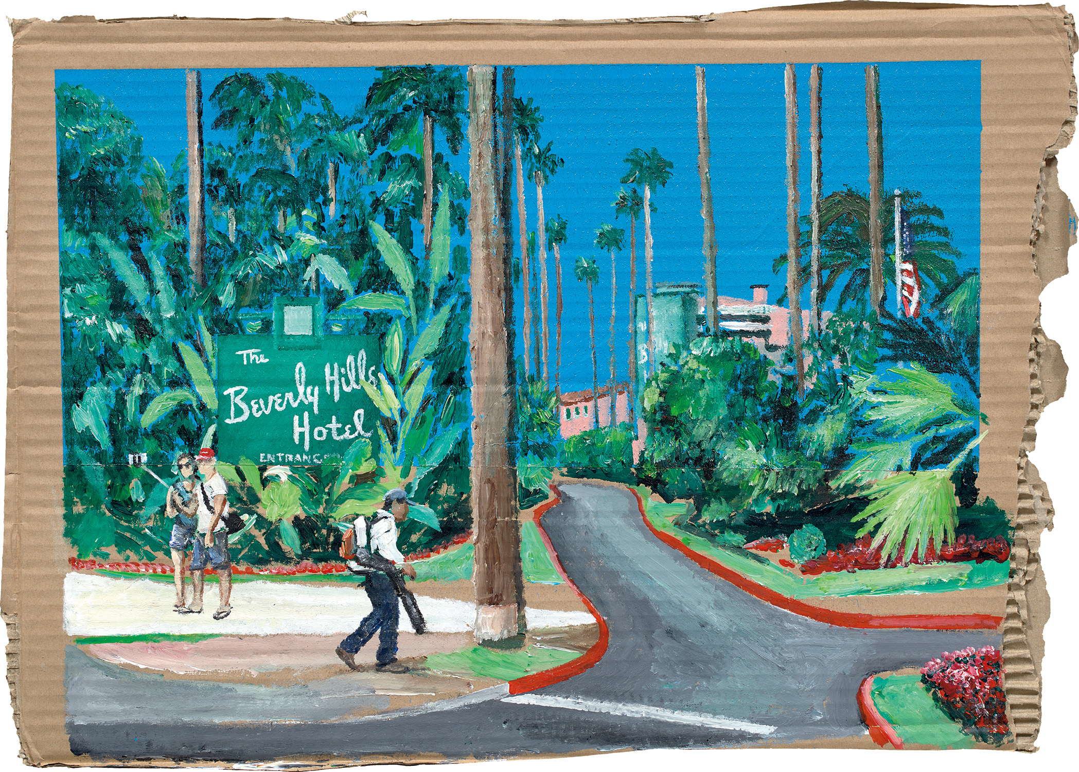 Ramiro Gomez (now Jay Lynn Gomez) — The Beverly Hills Hotel, entrance, Monday, January 30th 2017