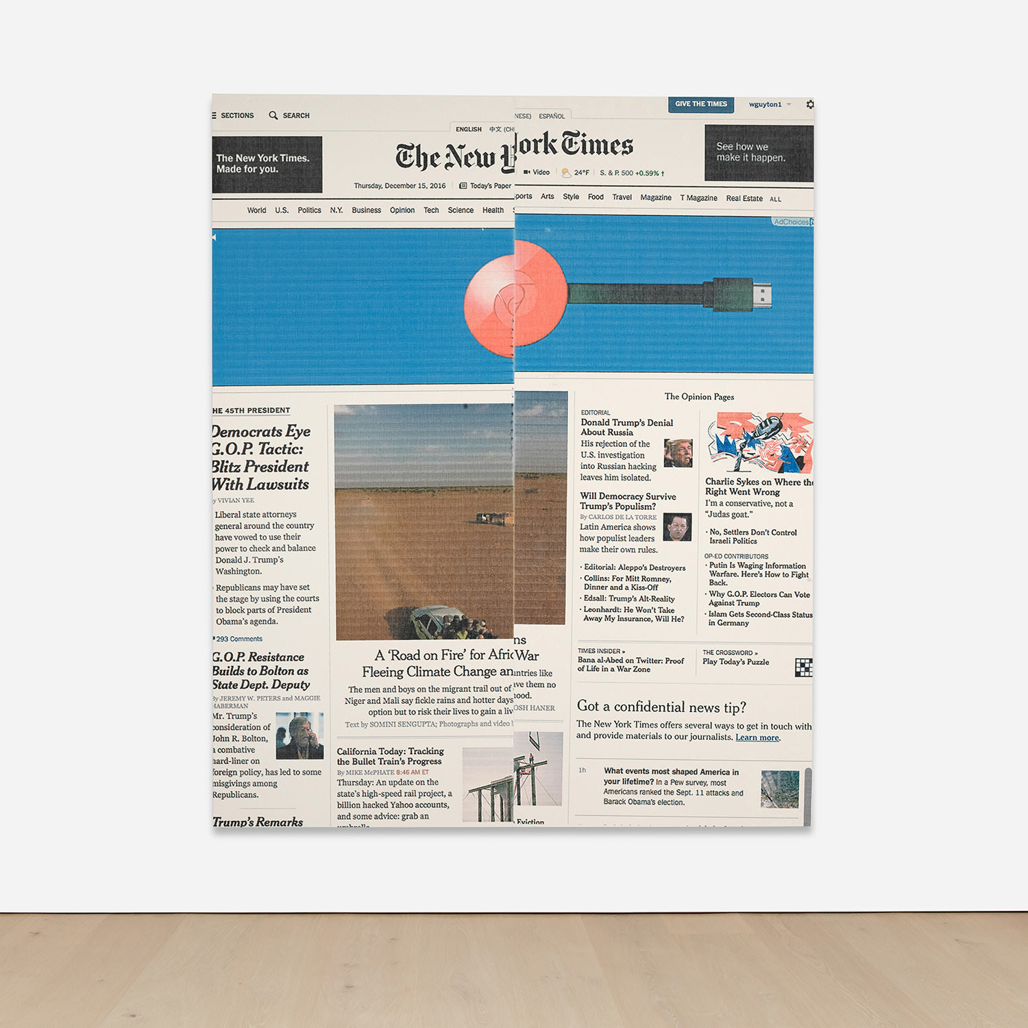 Wade Guyton — Epson UltraChrome HDR inkjet on linen