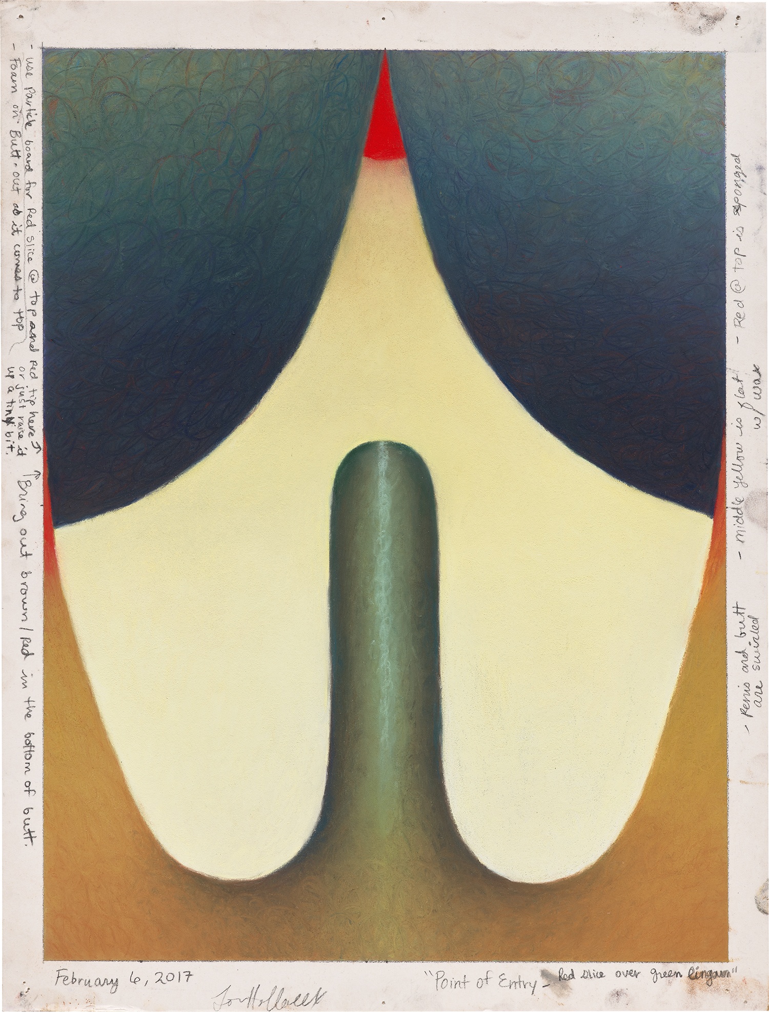 Point of Entry (red slice over green lingam)