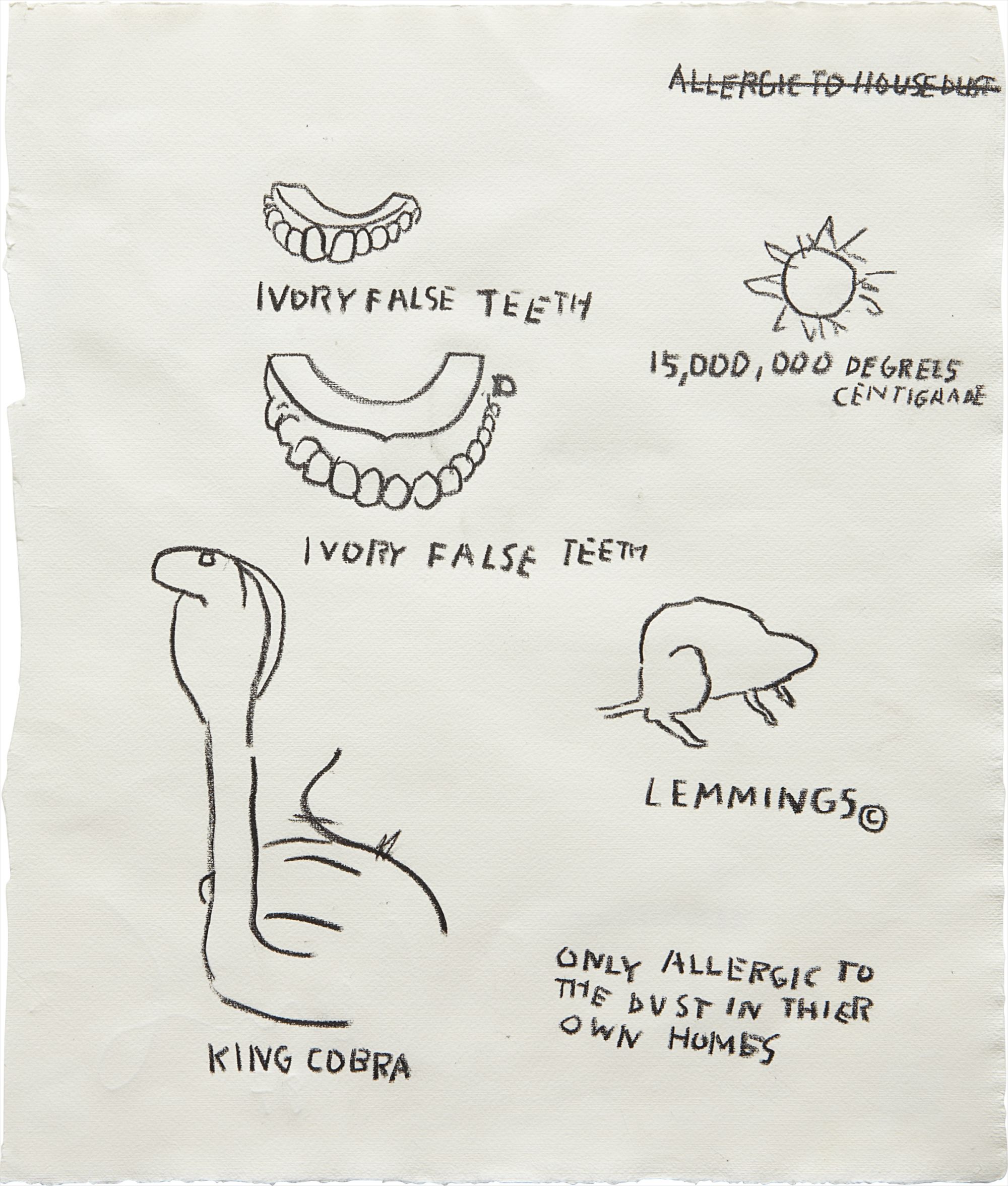 Jean-Michel Basquiat — Jean-Michel Basquiat is renowned for his fascination with popular printed materials such as comic books, advertisements and the medical text book