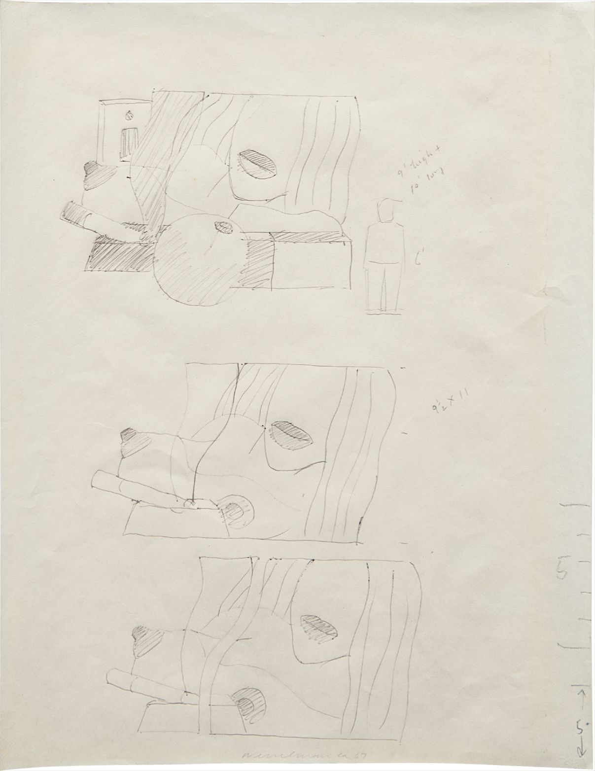 Tom Wesselmann — Working Drawing for Great American Nude #98