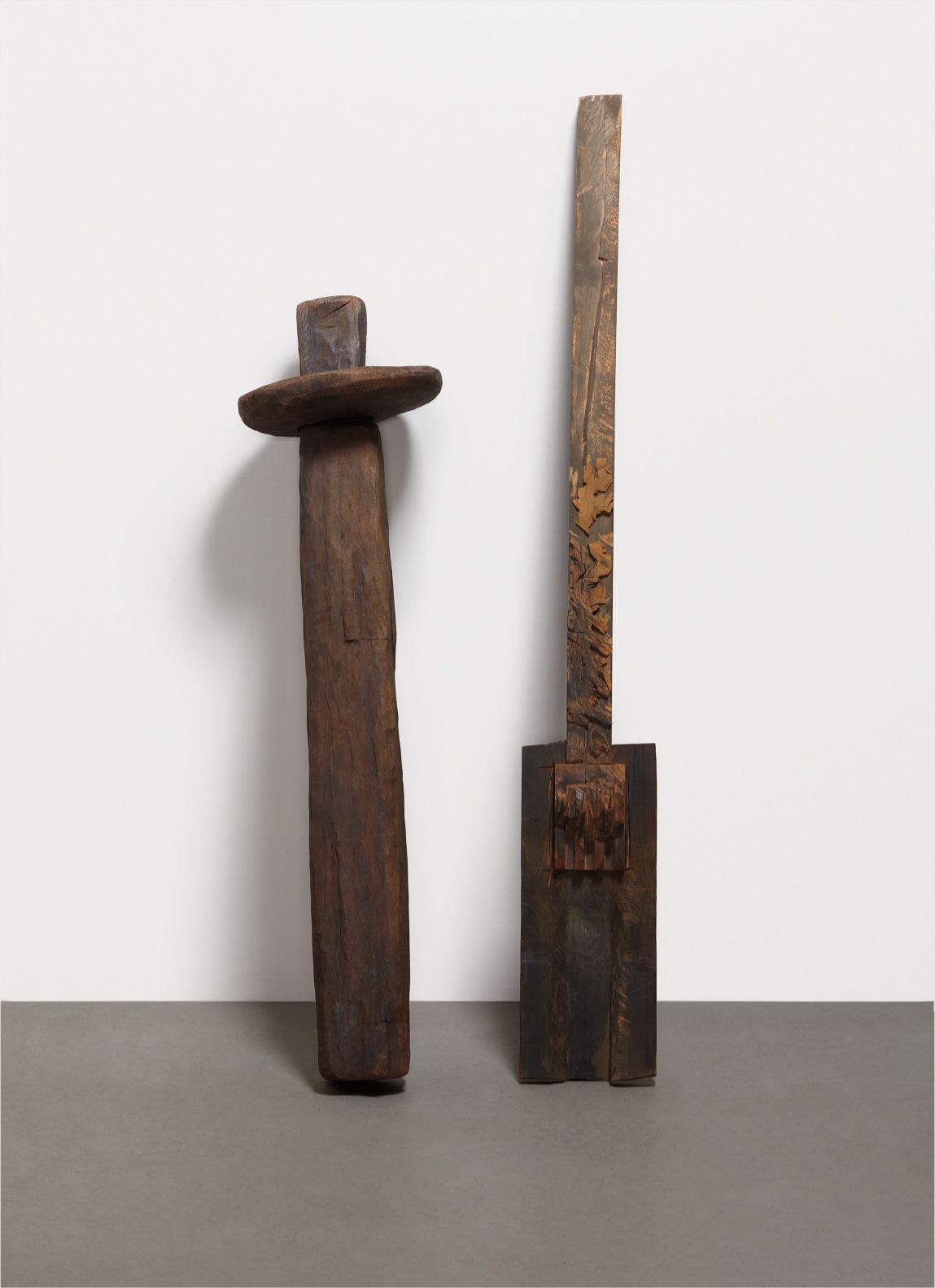 Cedar, stain, graphite, in 2 parts