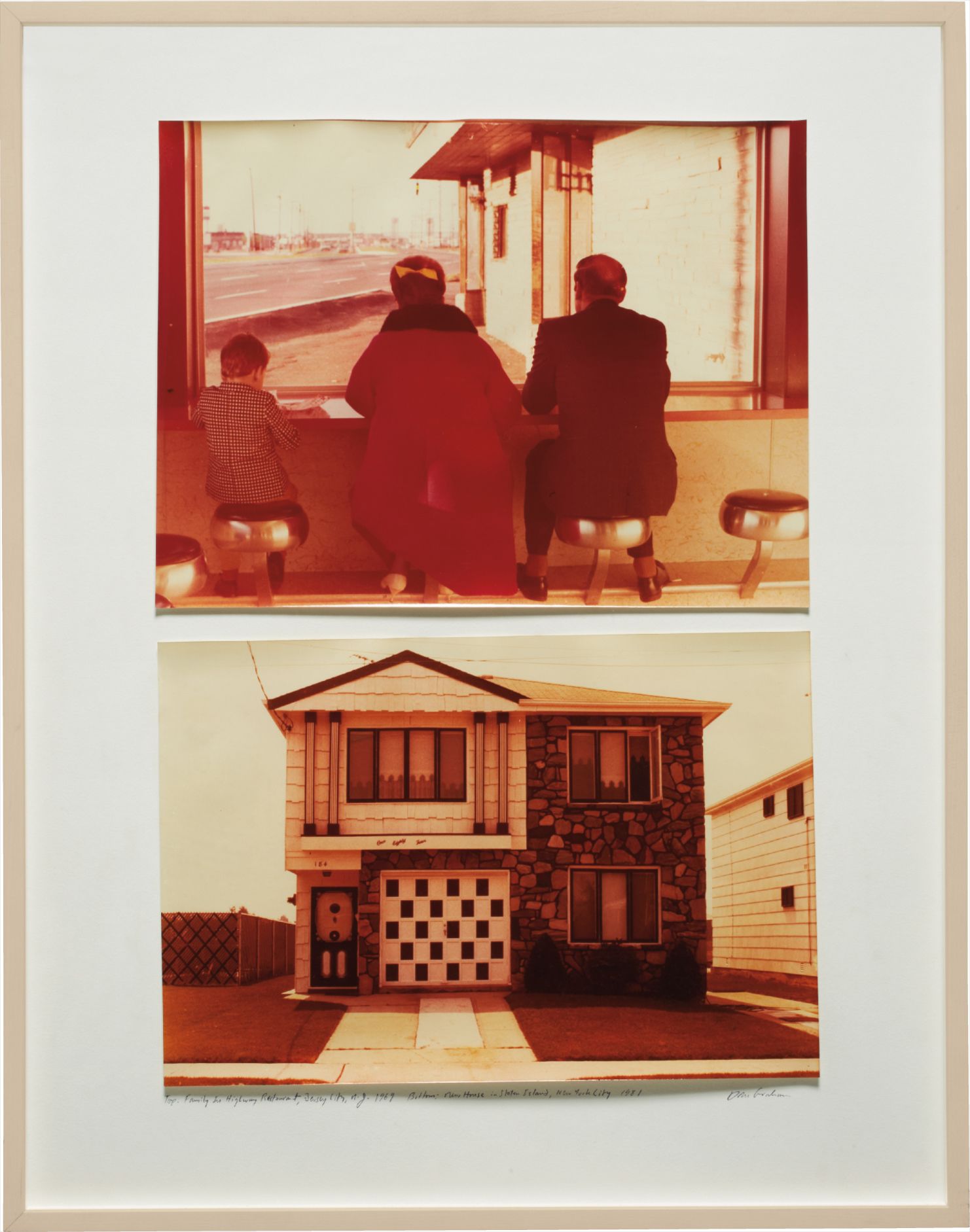 Homes for America: Family in Highway Restaurant, Jersey City, N.J. 1969/New House in Staten Island, New York City 1981