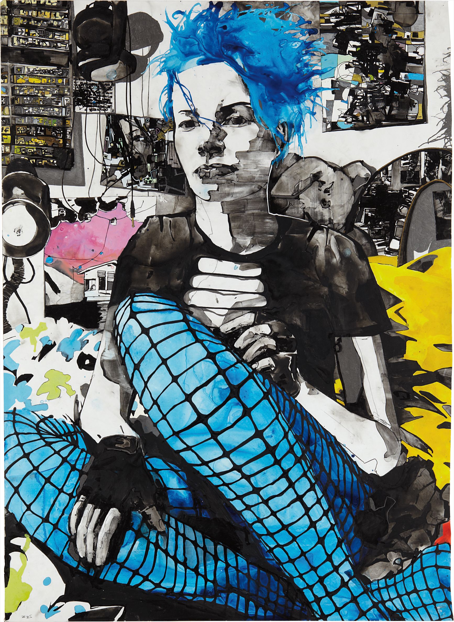 Zak Smith — V in the Corner with a Stuffed Rabbit