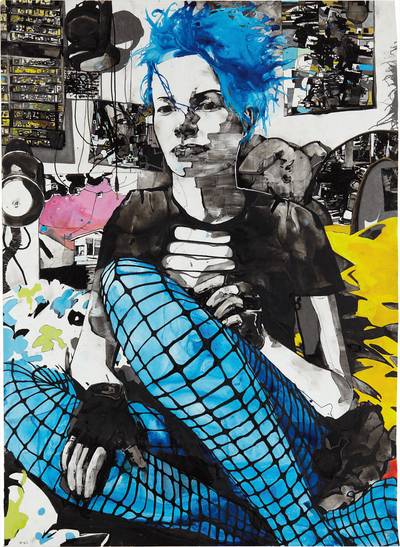 V in the Corner with a Stuffed Rabbit