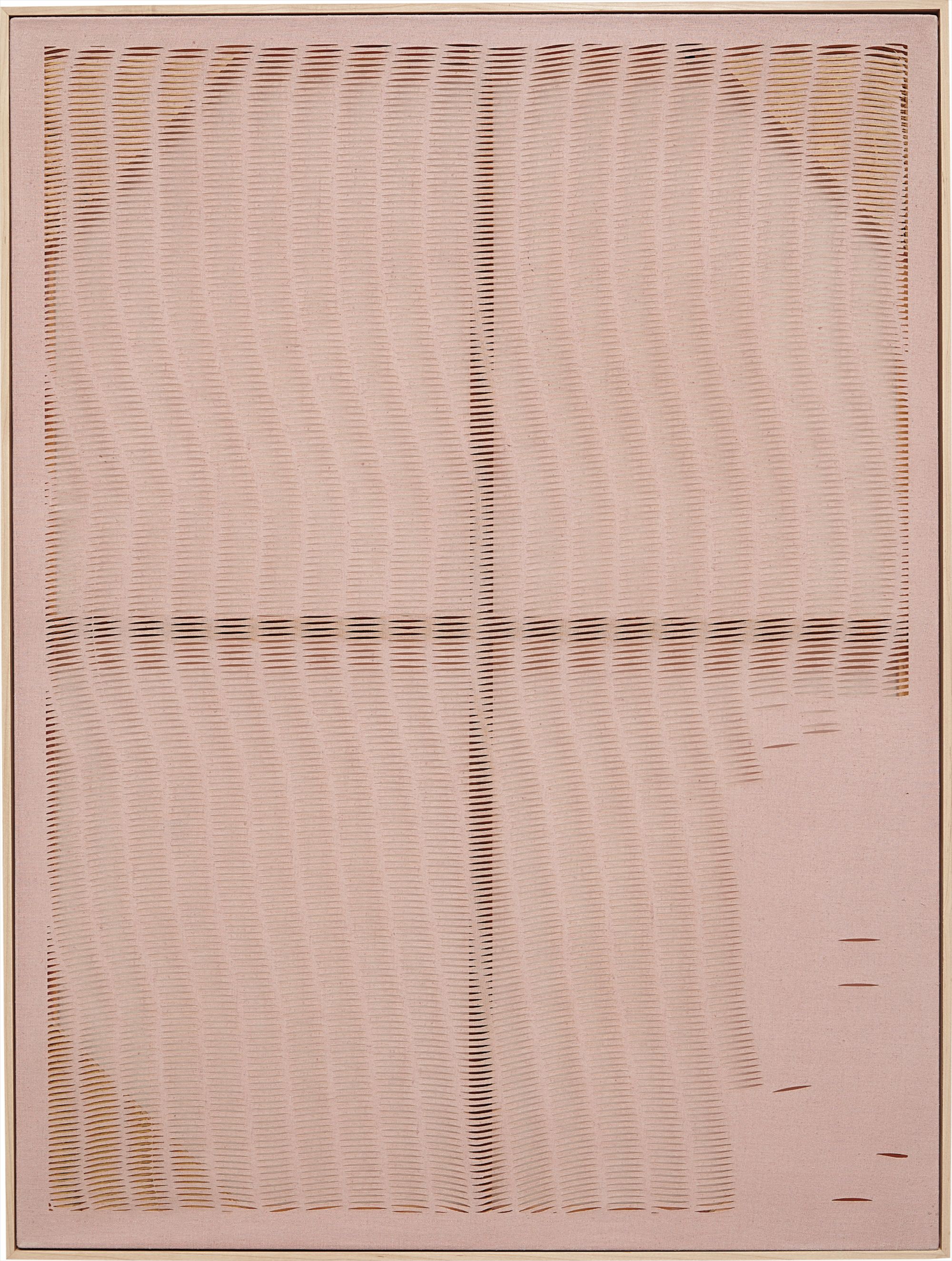 laser cut on gessoed linen