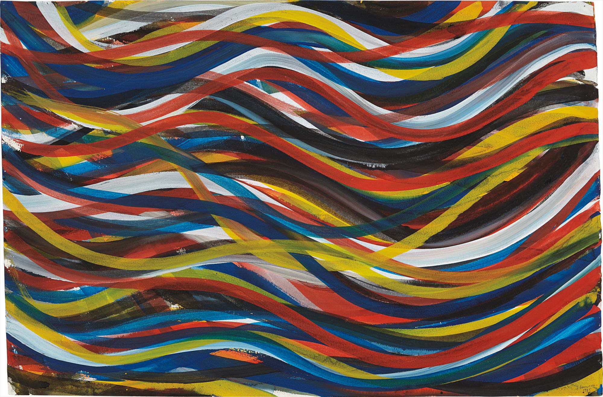 Sol LeWitt — Wavy Brushstrokes