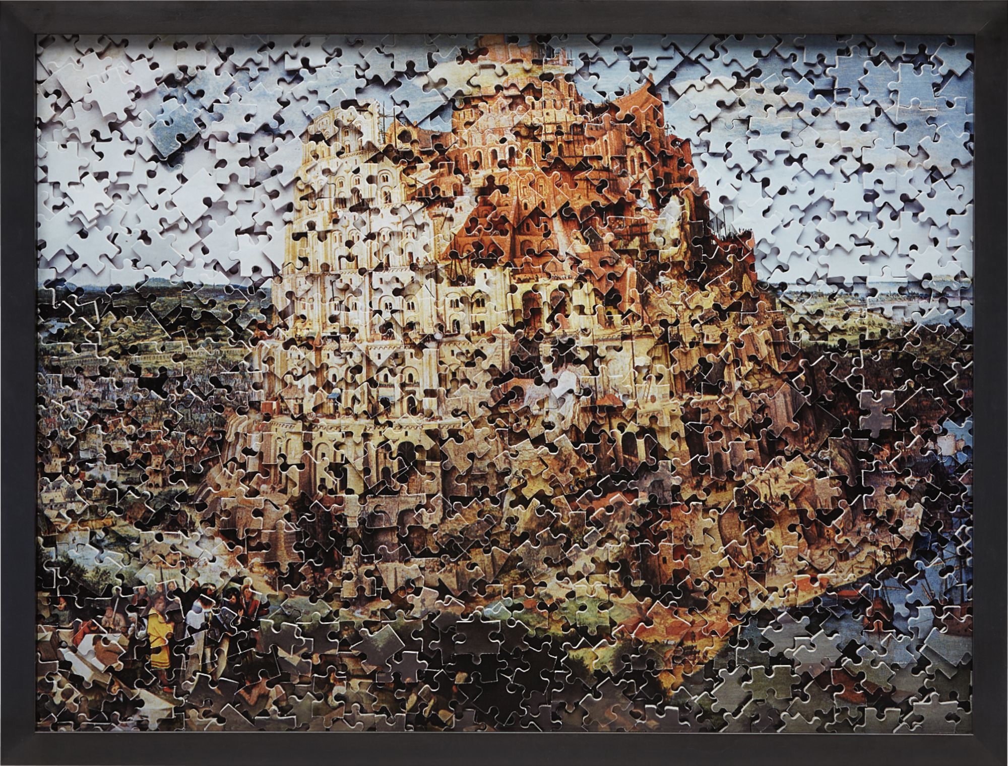 Vik Muniz — Tower of Babel after Pieter Brueghel (Gordian Puzzles)