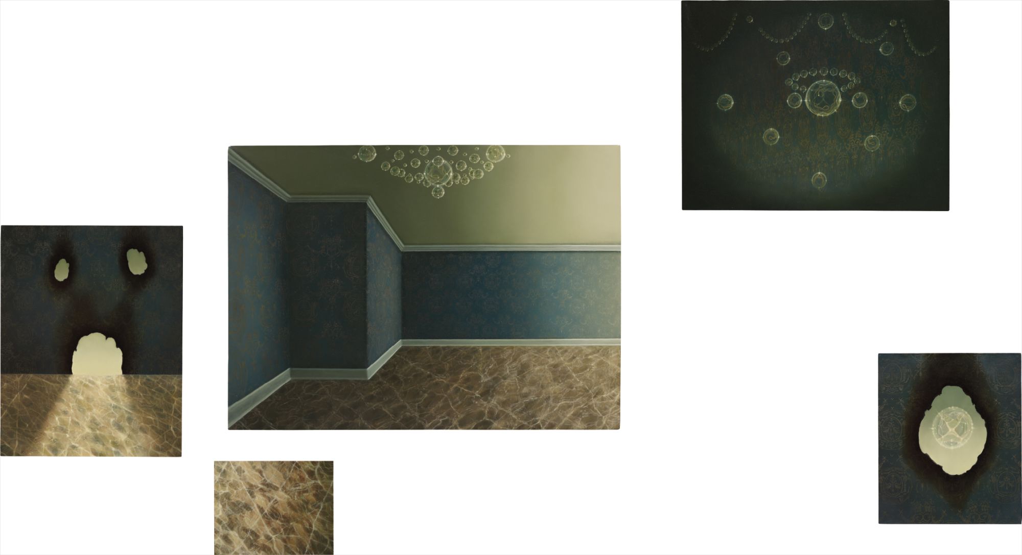 Michael Wetzel — Five works: (i) Blown; (ii) Chip; (iii) Jackie's Bunker; (iv) Chandelier; (v) Bunker Buster