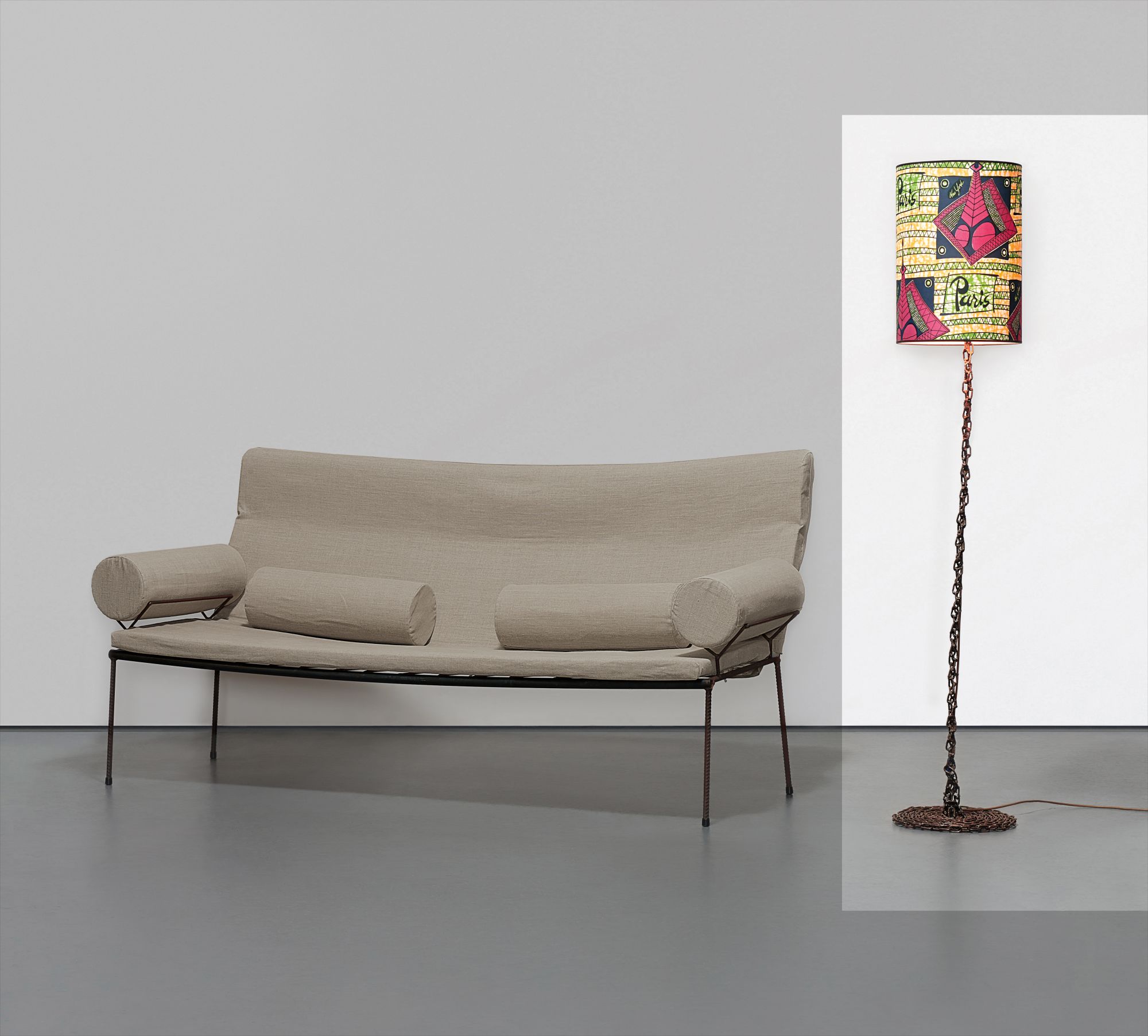 Franz West — welded iron, electrical fittings