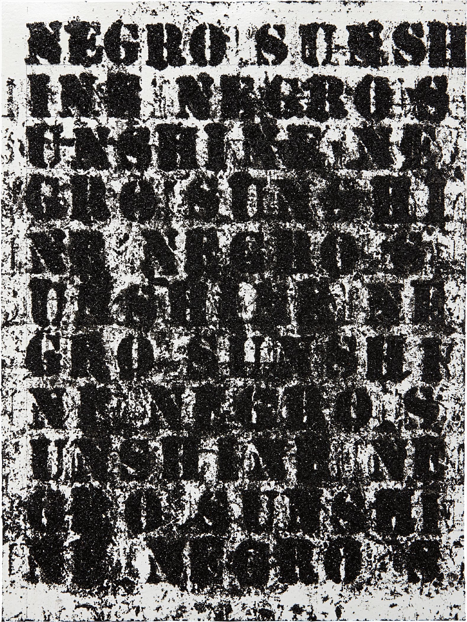 Glenn Ligon — Negro Sunshine #74