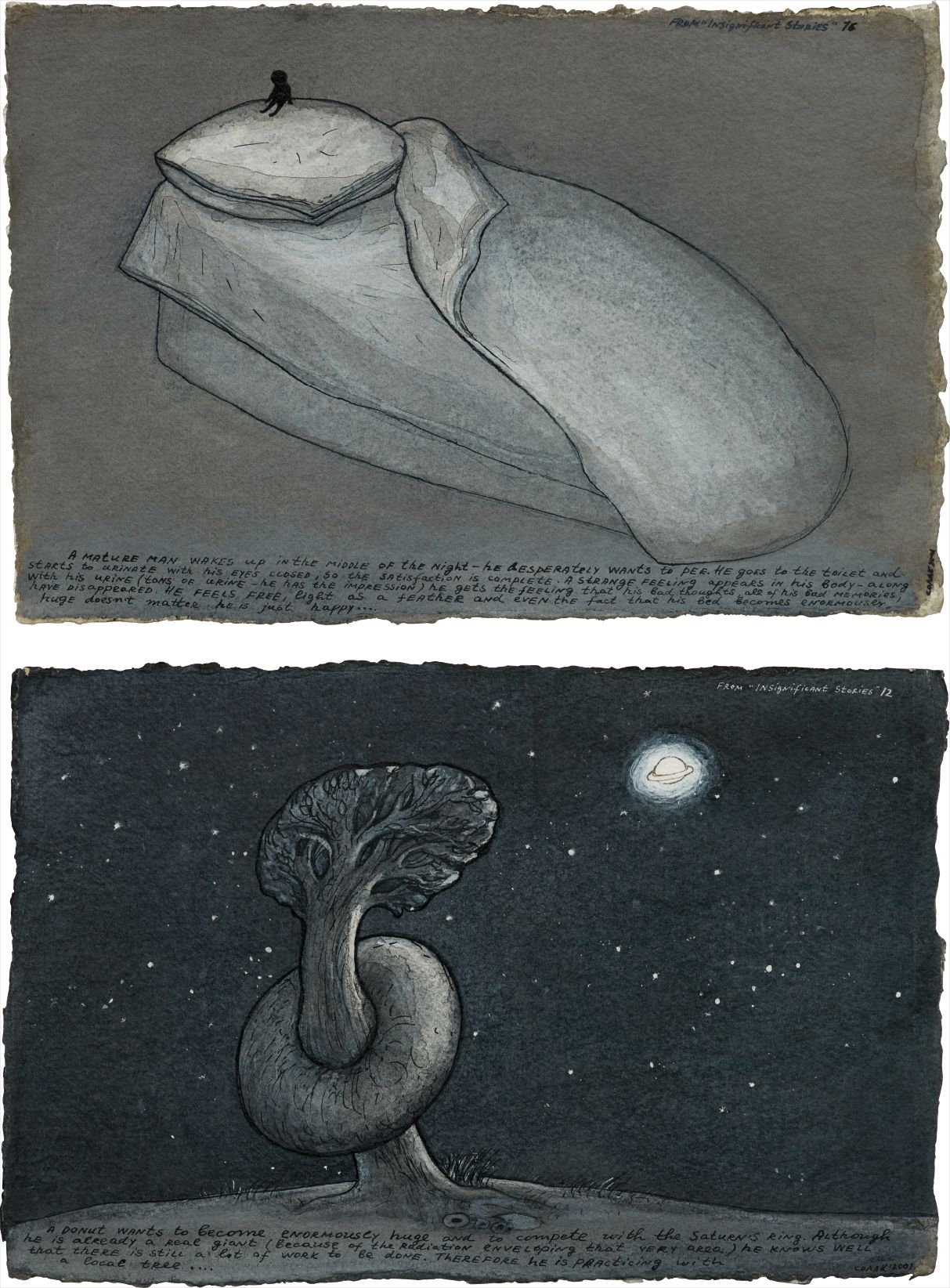 Nedko Solakov — Two works: (i) Insignificant Stories #12; (ii) Insignificant Stories #16