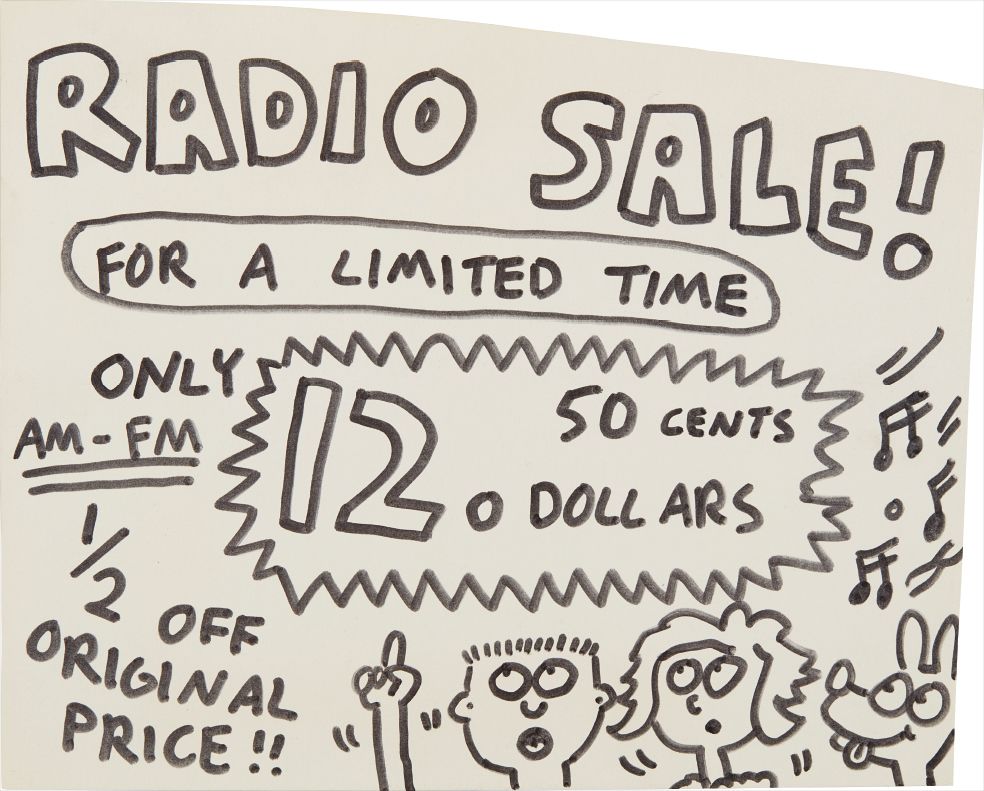 Keith Haring — Pop Shop Signage (Radio Sale)