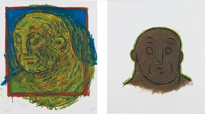 Two works: (i) Surprised Worker; (ii) Everyday Worker