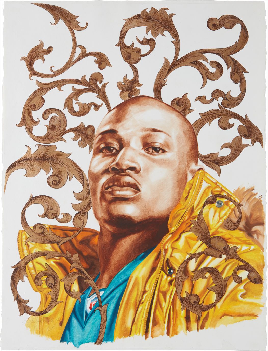 Kehinde Wiley — Le Roi a la Chasse (study)