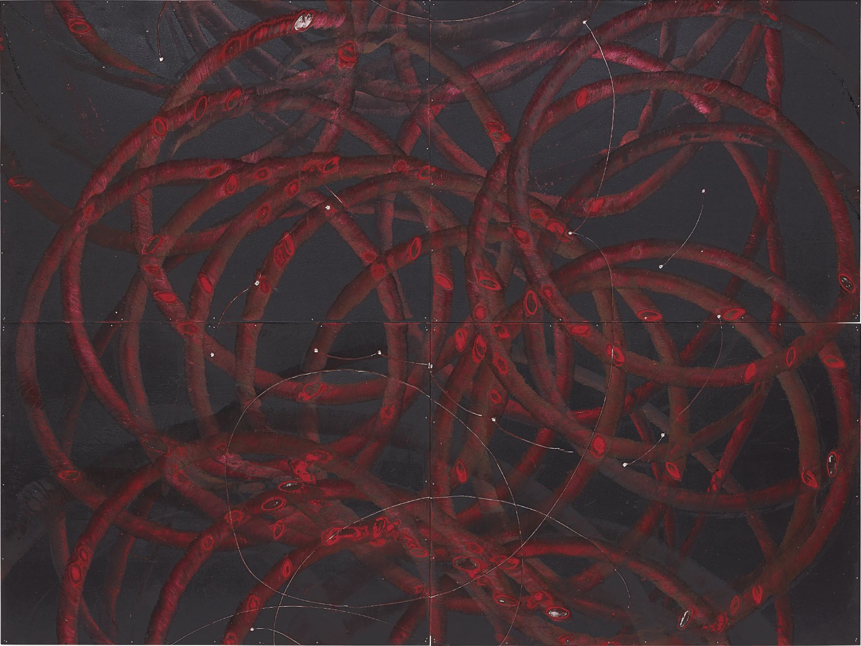 Aaron Young — ARC LIGHT (Moscow, quadriptych)