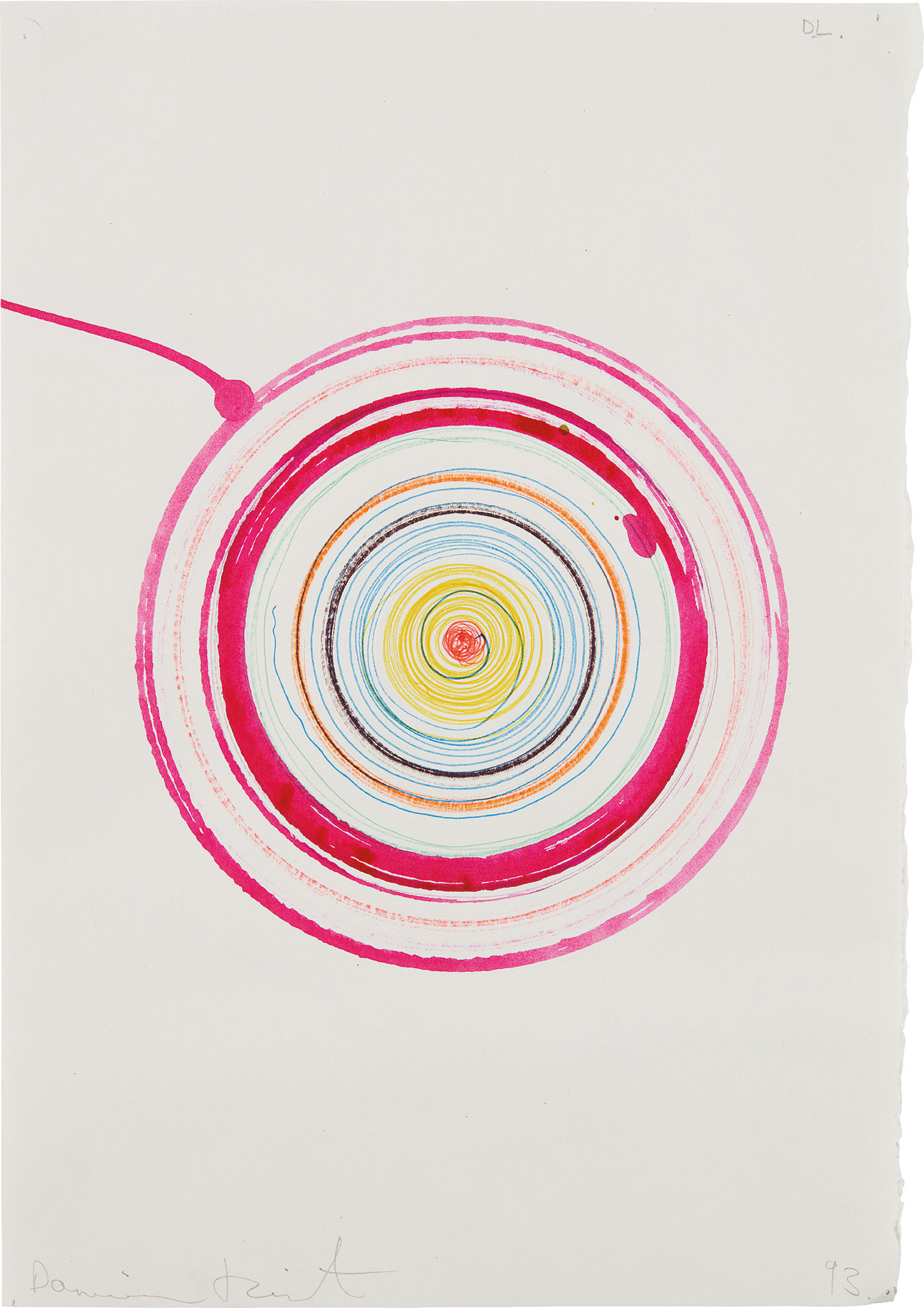 Damien Hirst — beautiful lunatics spinning drawing (with breakaway edge)