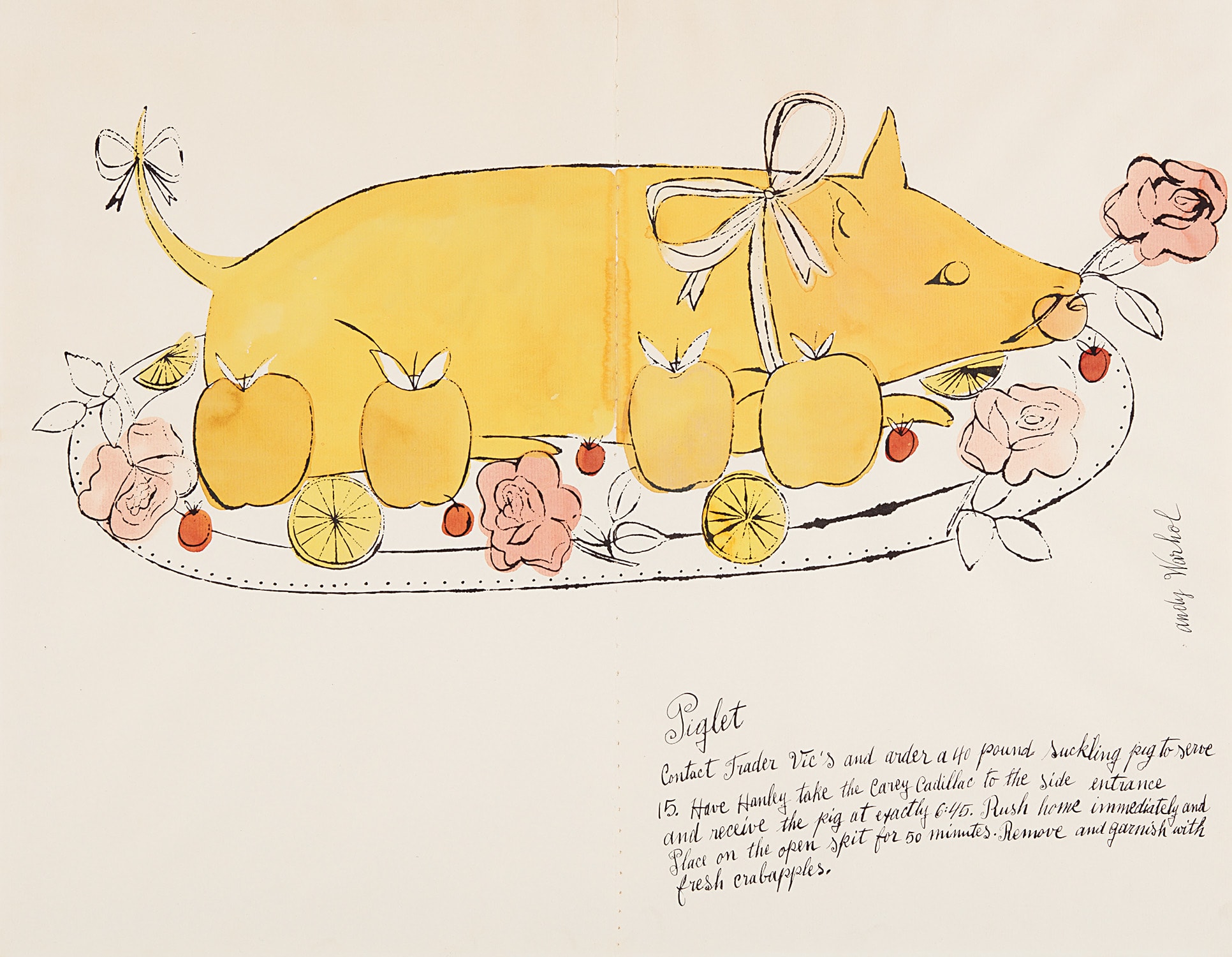 Andy Warhol — Piglet from the series Wild Raspberries