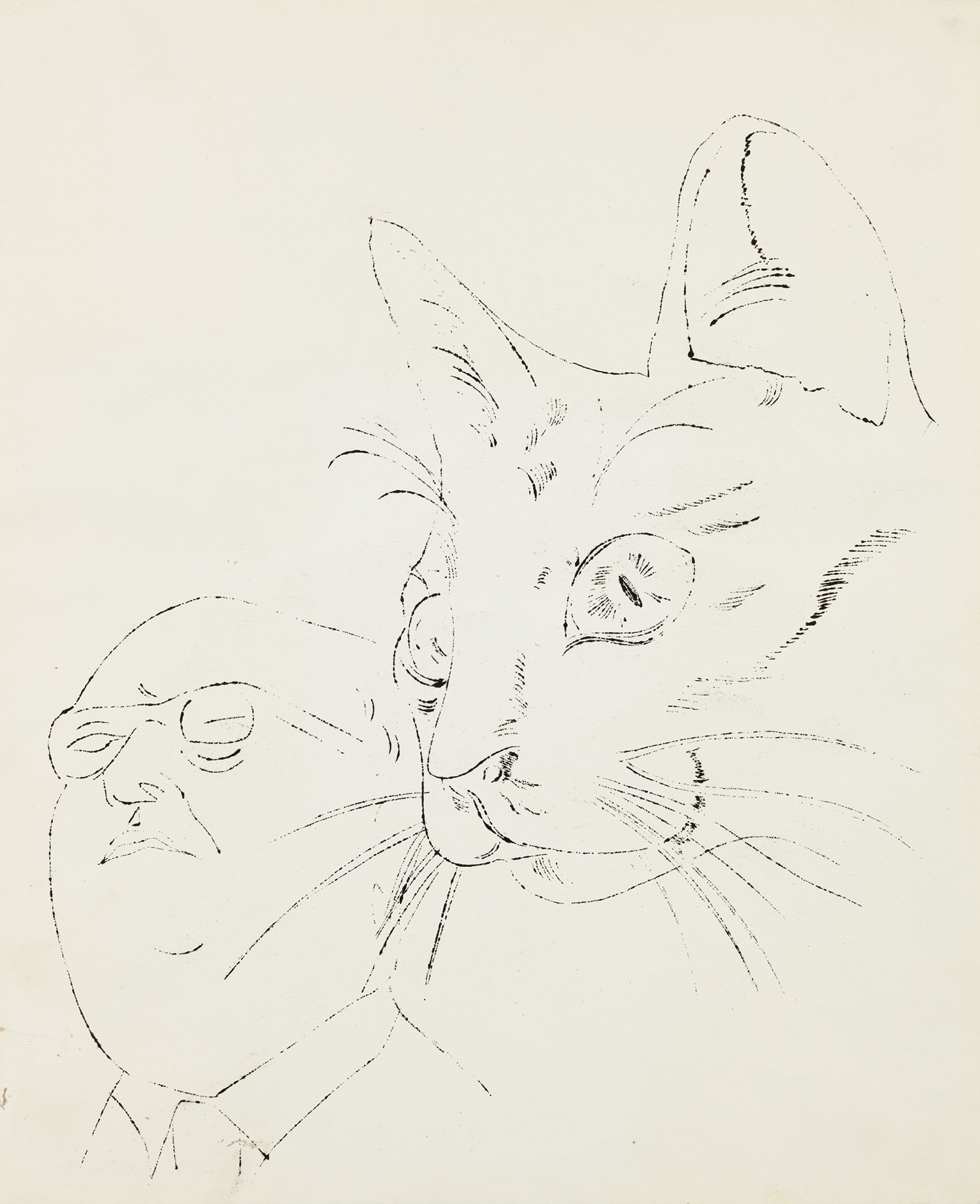 Andy Warhol — Portrait with Cat