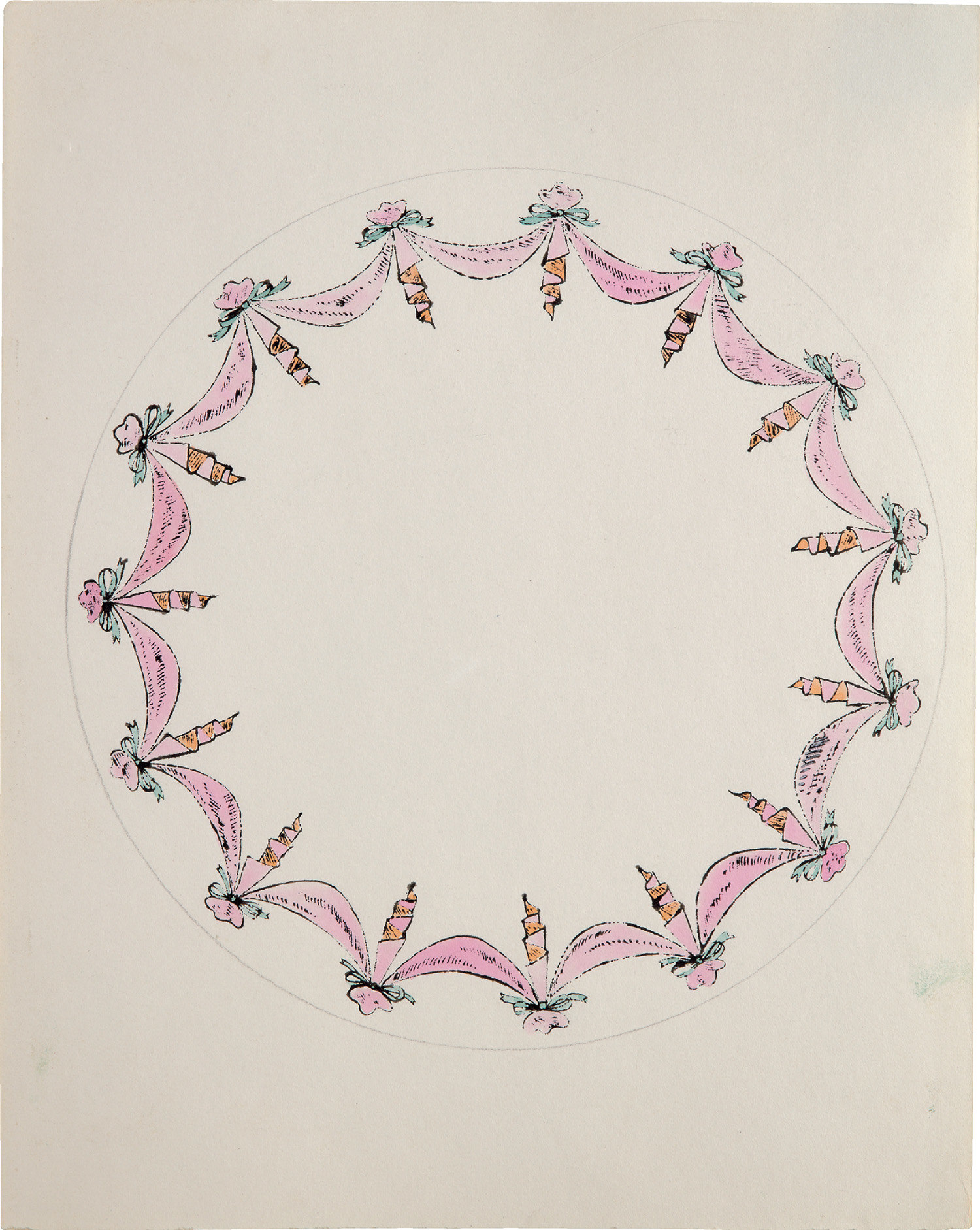 Andy Warhol — Tondo (Curtain Motif)