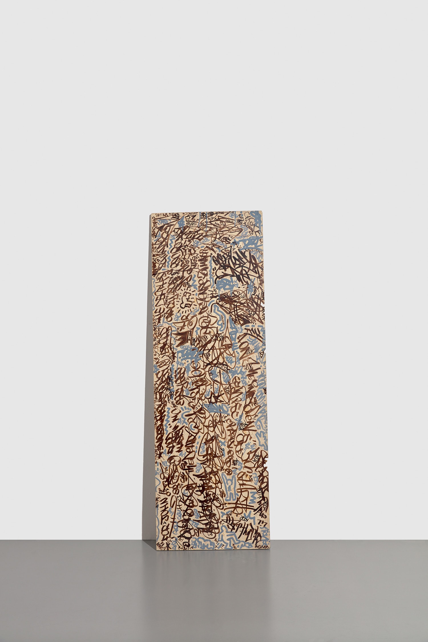 Keith Haring — dedicated "FOR JOHN" lower left; dated "©. 83" on the left turnover edge; further dated "1983" on the right turnover edge