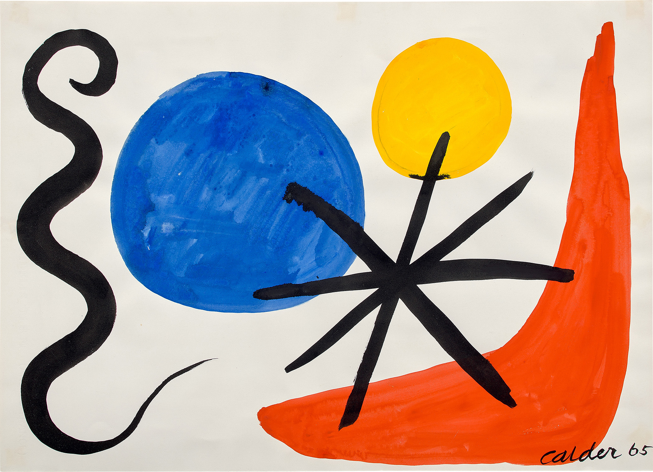 Alexander Calder — Blue and Yellow Spheres