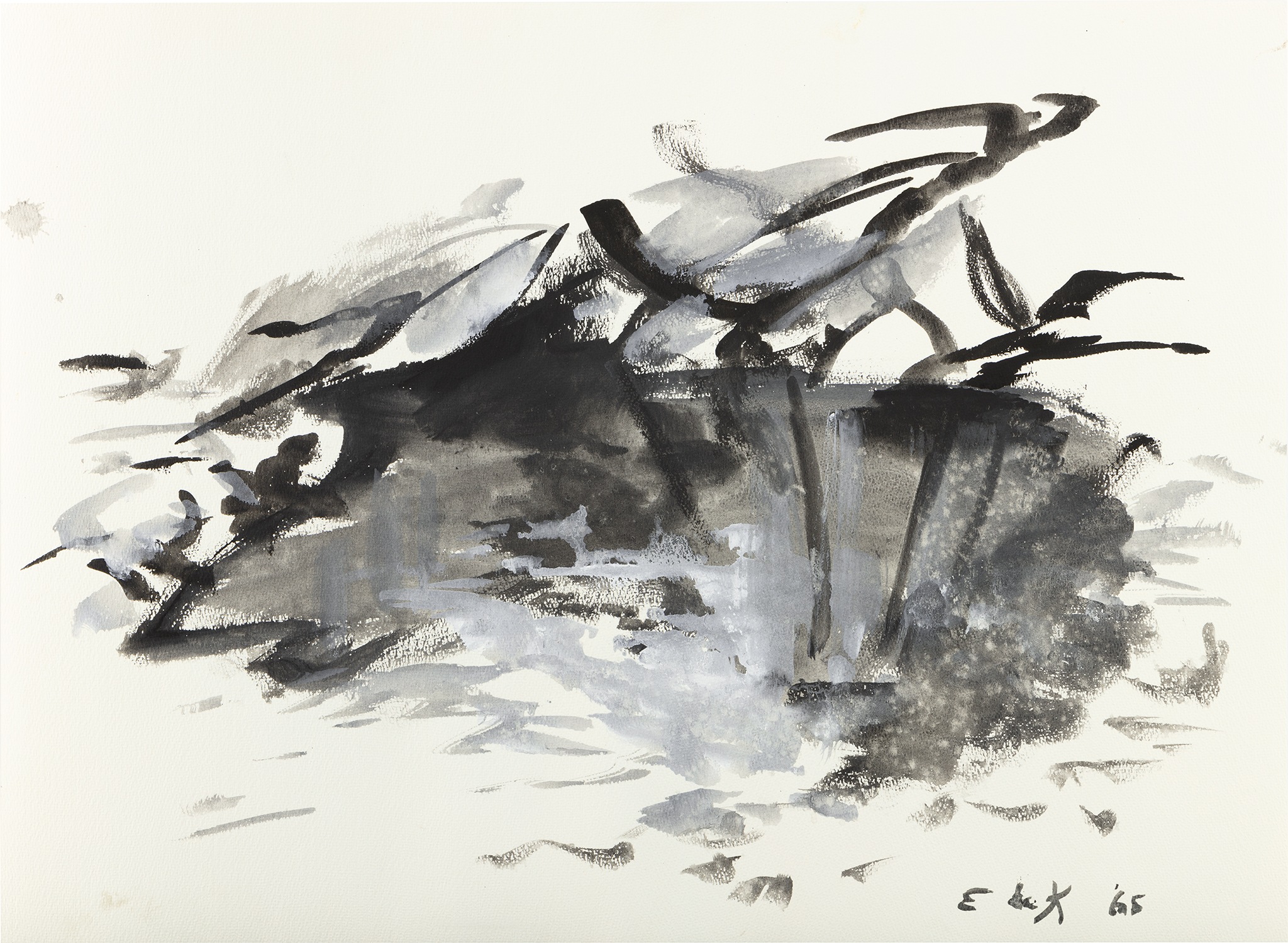 Elaine de Kooning — Abstract Landscape Composition