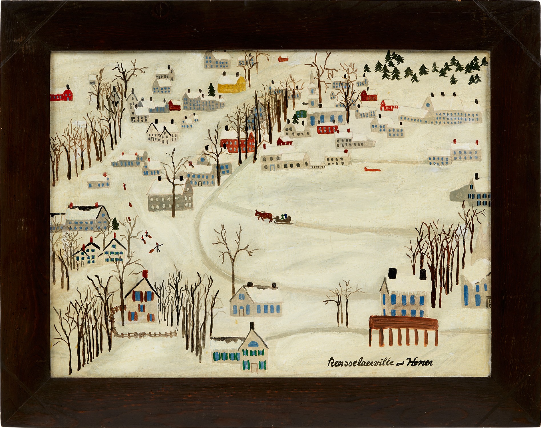 Jessie Homer French — Rensslaerville, Winter with Sled