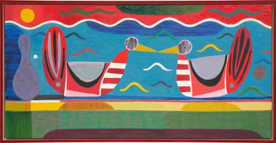 Red Birds Under a Red Sky No Longer Looking