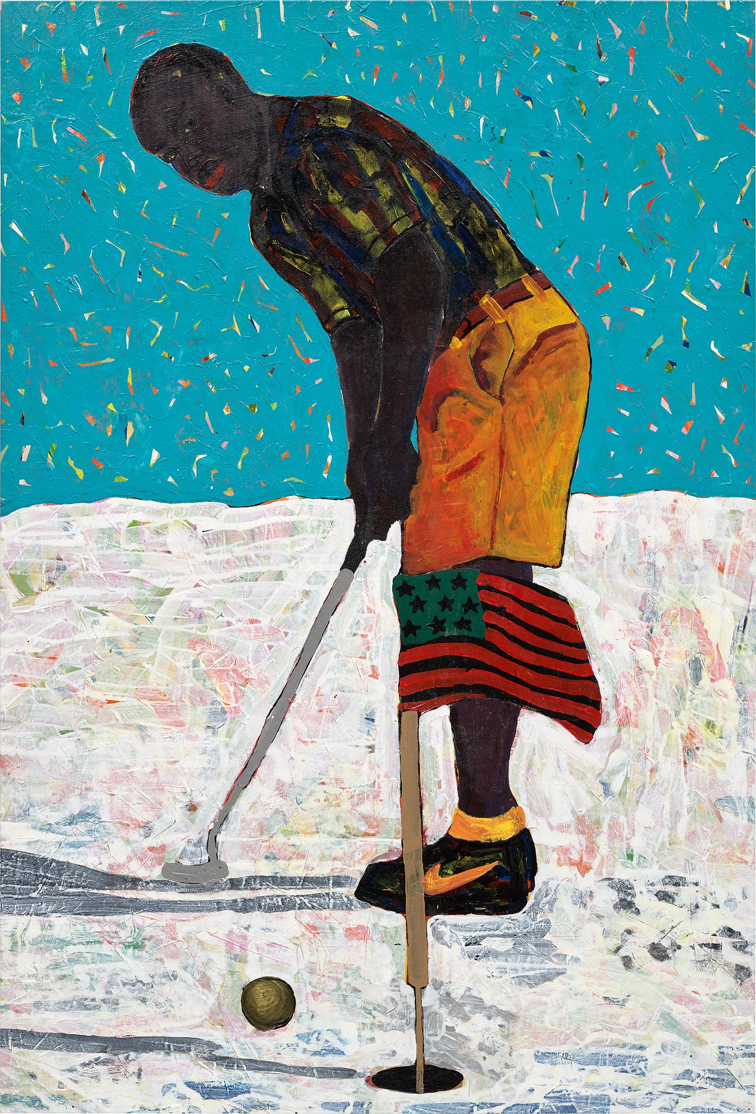 Godwin Champs Namuyimba — Golfer on White Surface