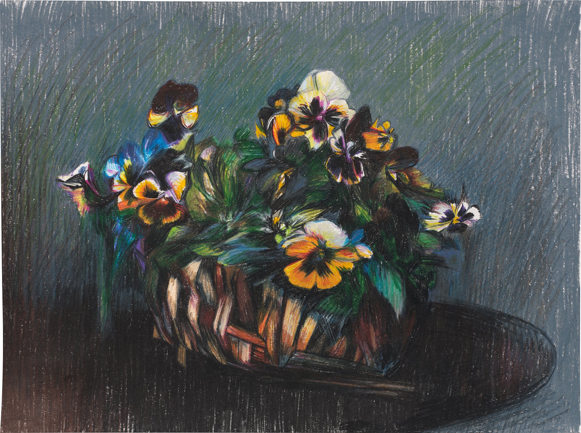 Pansies in a Basket