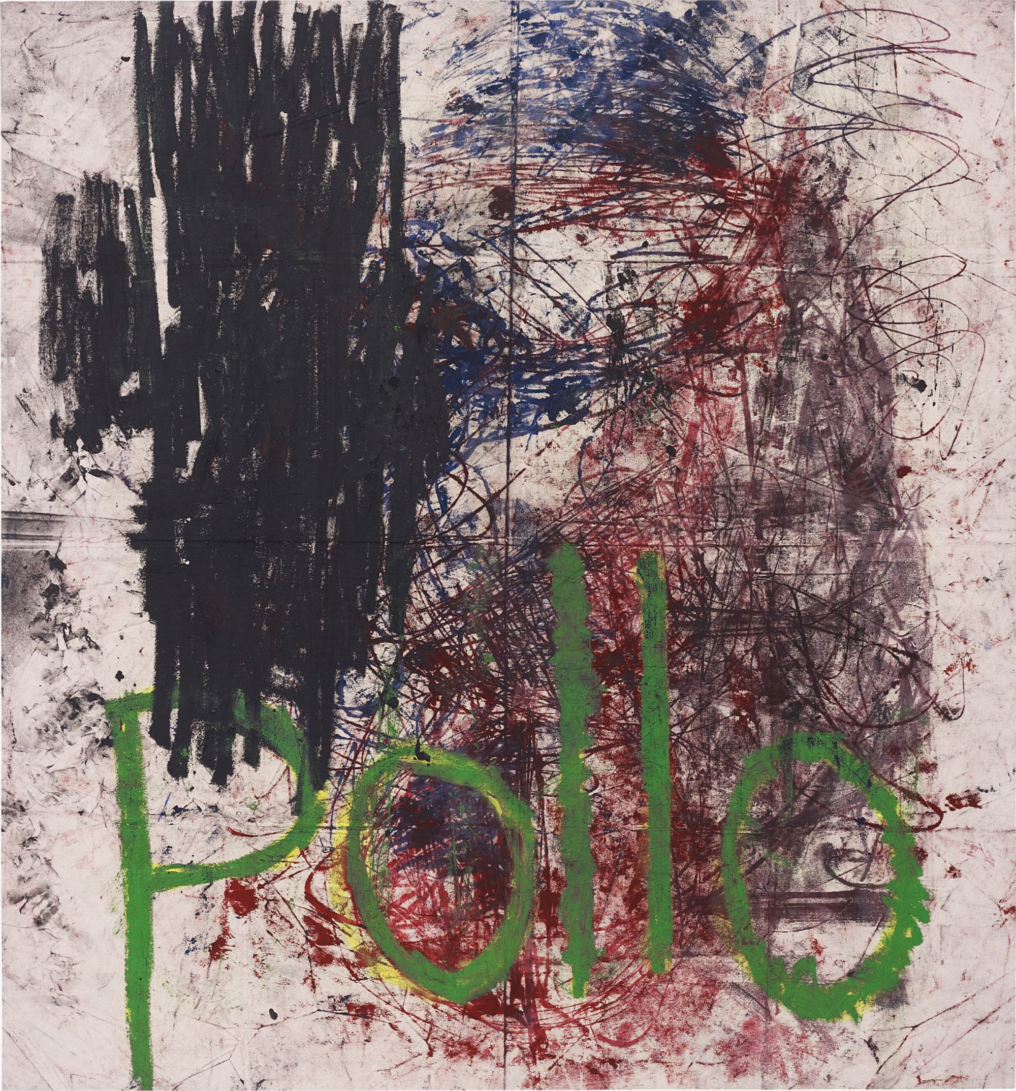 Oscar Murillo — “Paintings happen in the studio where I have my own kind of system, although there can be physical residue of performance in them. I like to cut up the canvas in different sections, work on them individually, fold them and just leave them around for months [...] It’s not about leaving traces, it’s about letting things mature on their own like aging cheese or letting a stew cook, they get more flavorful. That’s kind of how these paintings are made.”