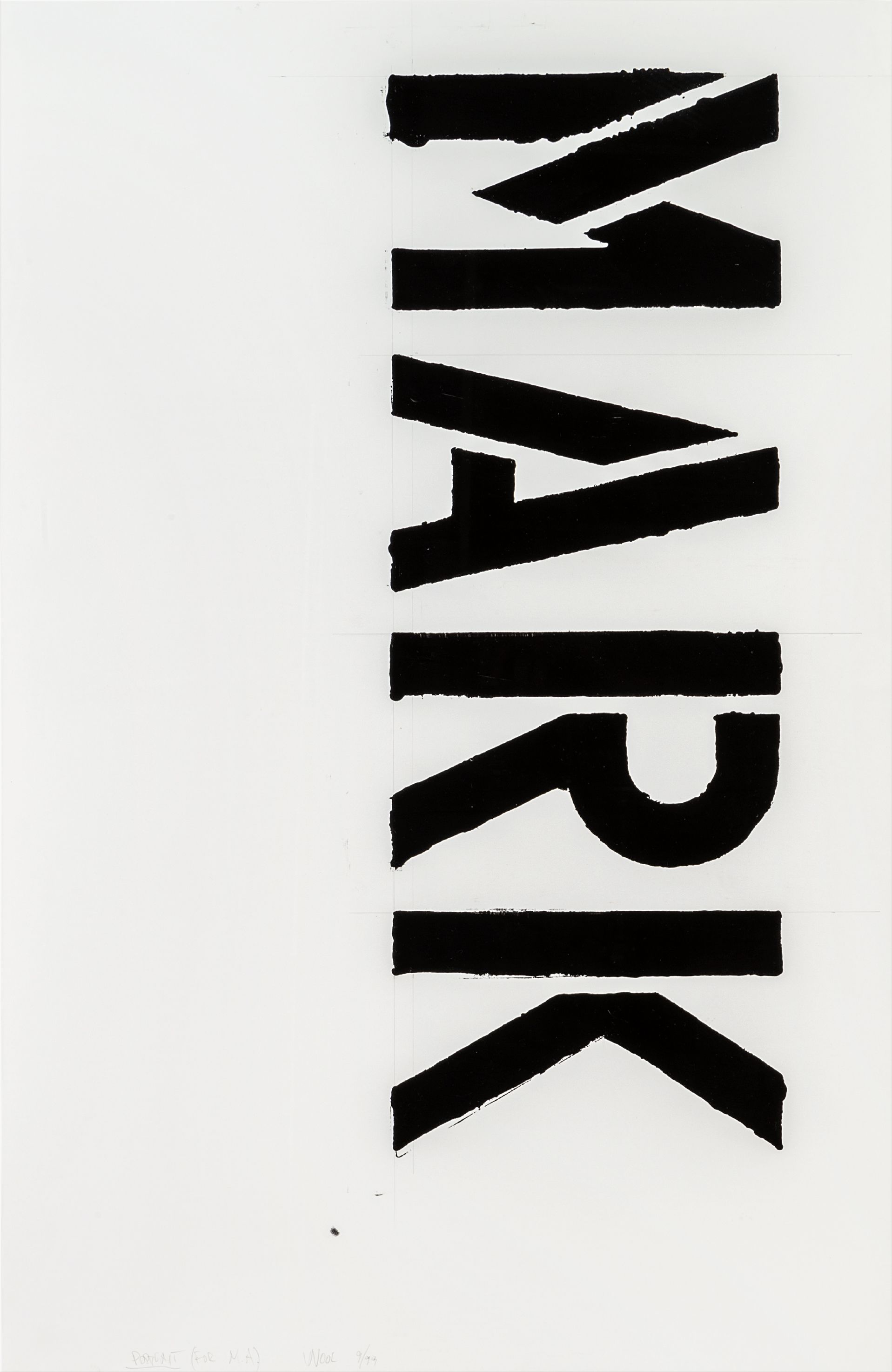 Christopher Wool — Portrait (for M.A.)