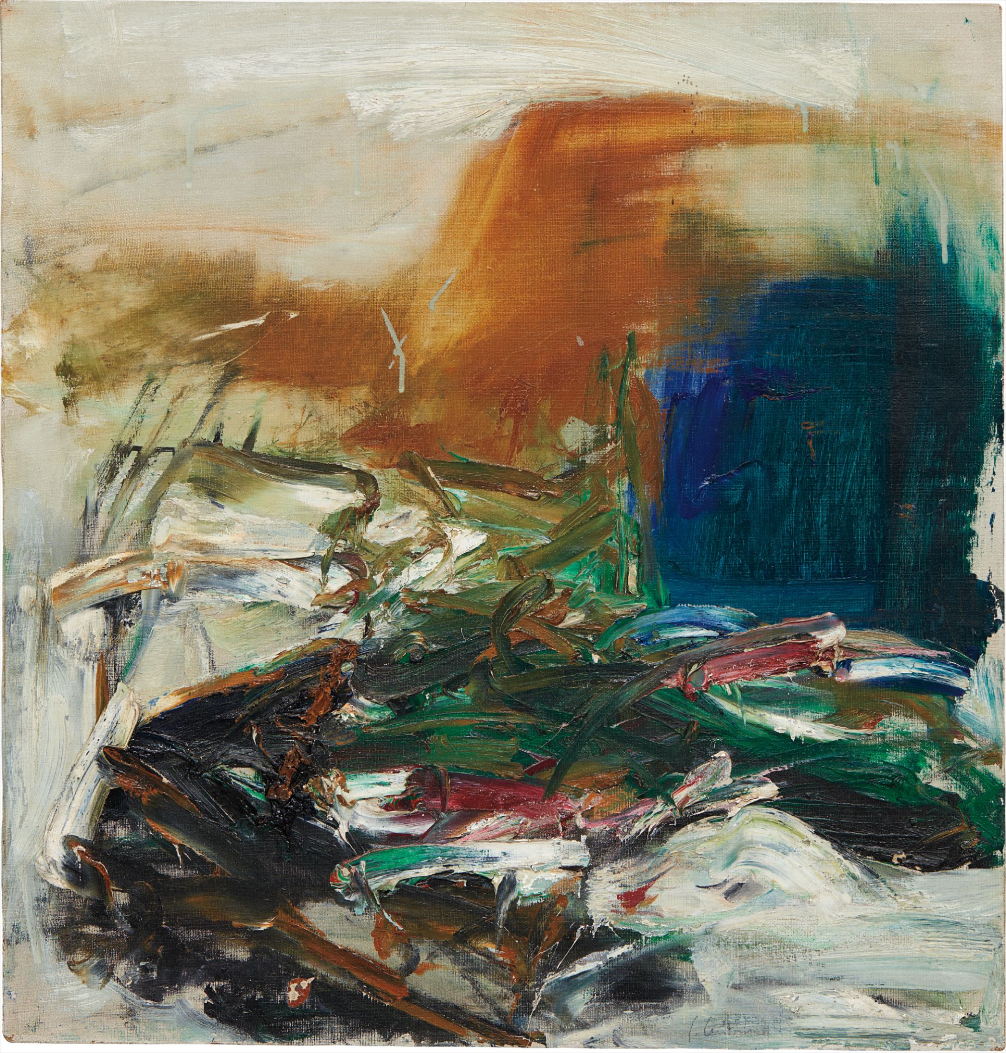 Joan Mitchell — “I try to eliminate clichés, extraneous material. I try to make it exact. My painting is not an allegory or a story. It is more like a poem." Joan Mitchell