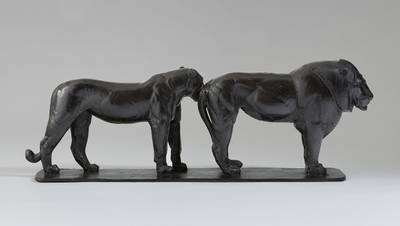 Lion et lionne de Nubie