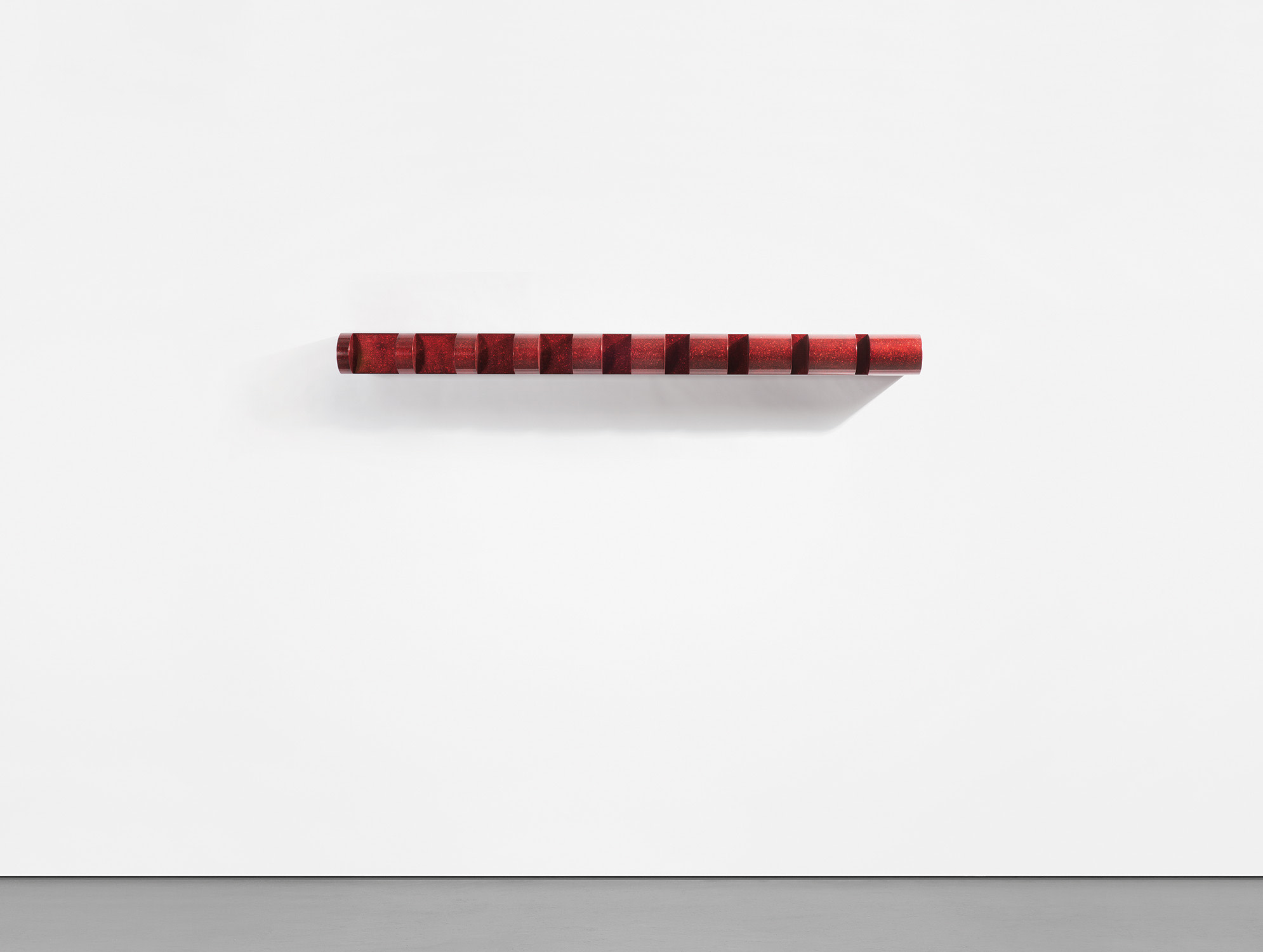 Donald Judd — red lacquer on galvanized iron