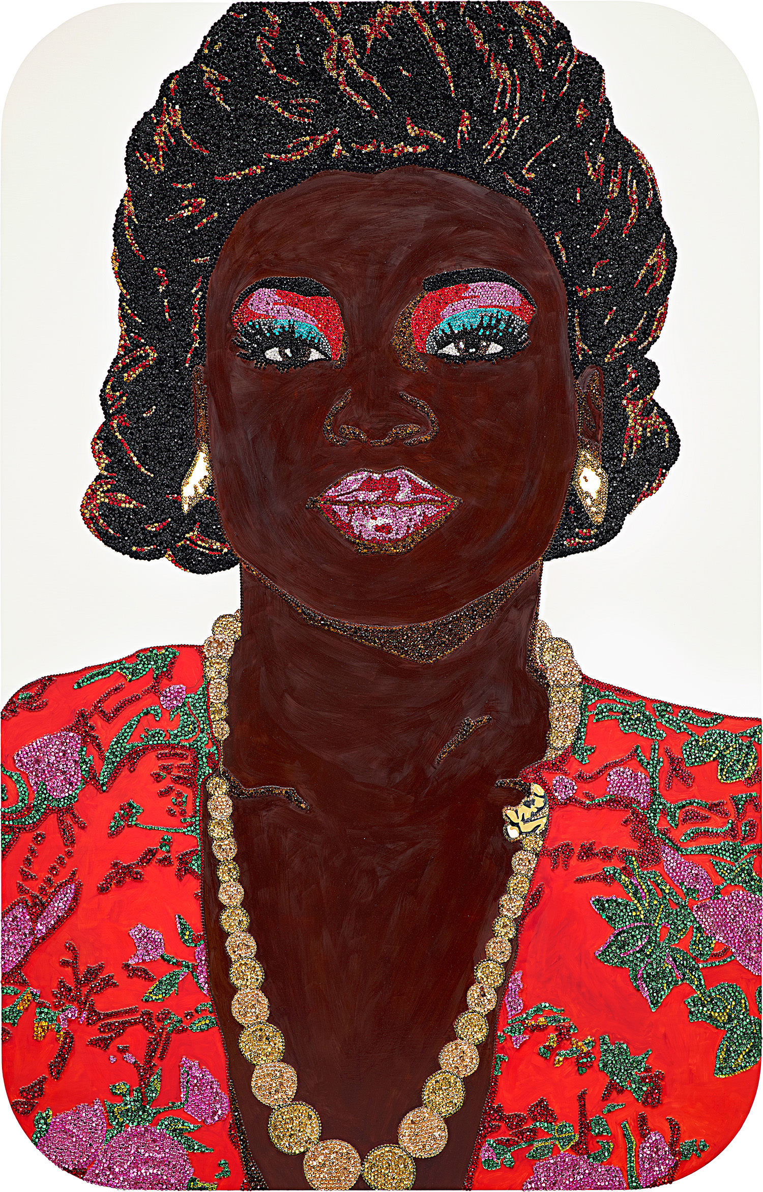 Mickalene Thomas — Portrait of Qusuquzah #5